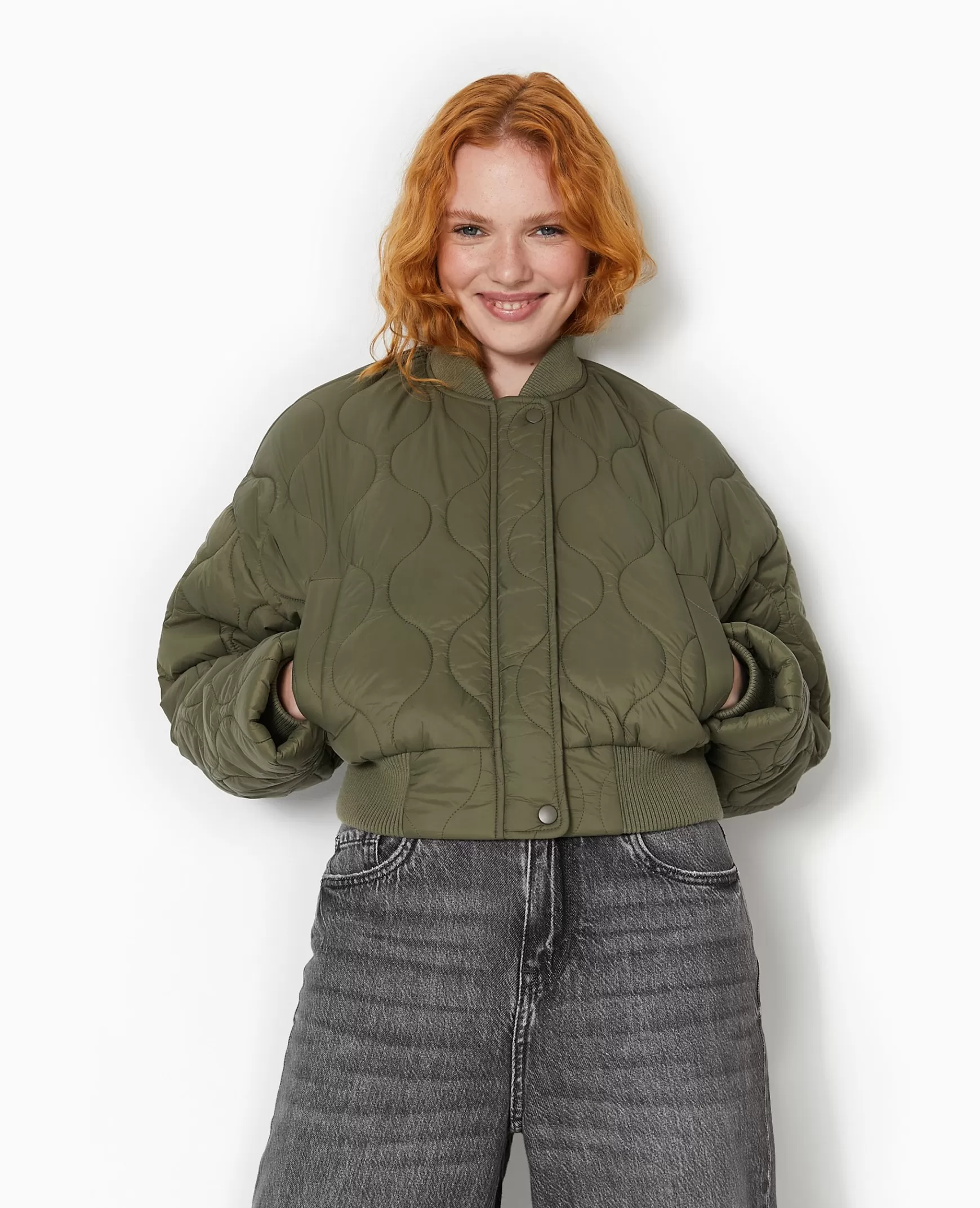 Pimkie Blouson matelass forme bombers - Vert kaki Vertkaki Best Sale