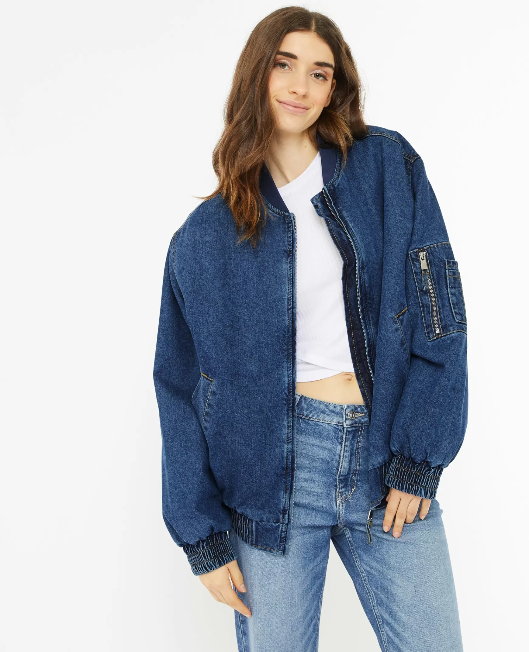 Pimkie Bomber en jean - Bleu Best