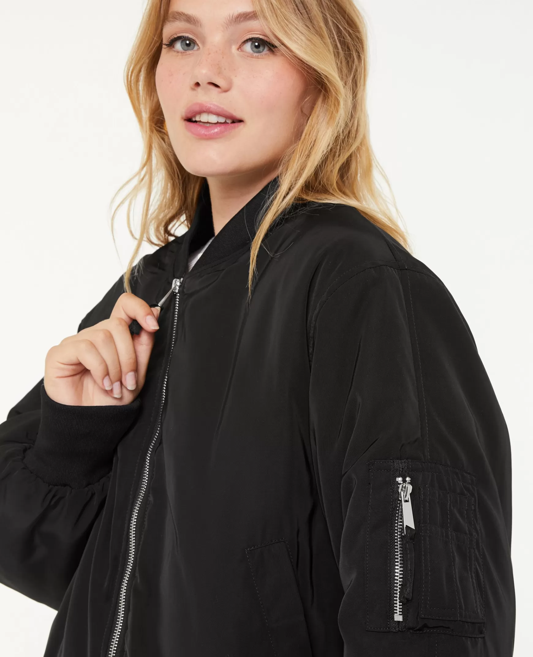 Pimkie Bomber oversize - Noir Flash Sale