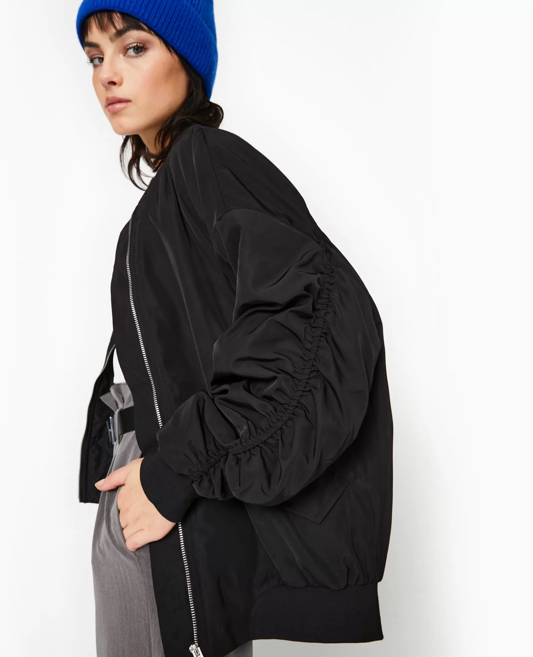 Pimkie Bombers oversize avec fronces dos et manches - Noir Discount