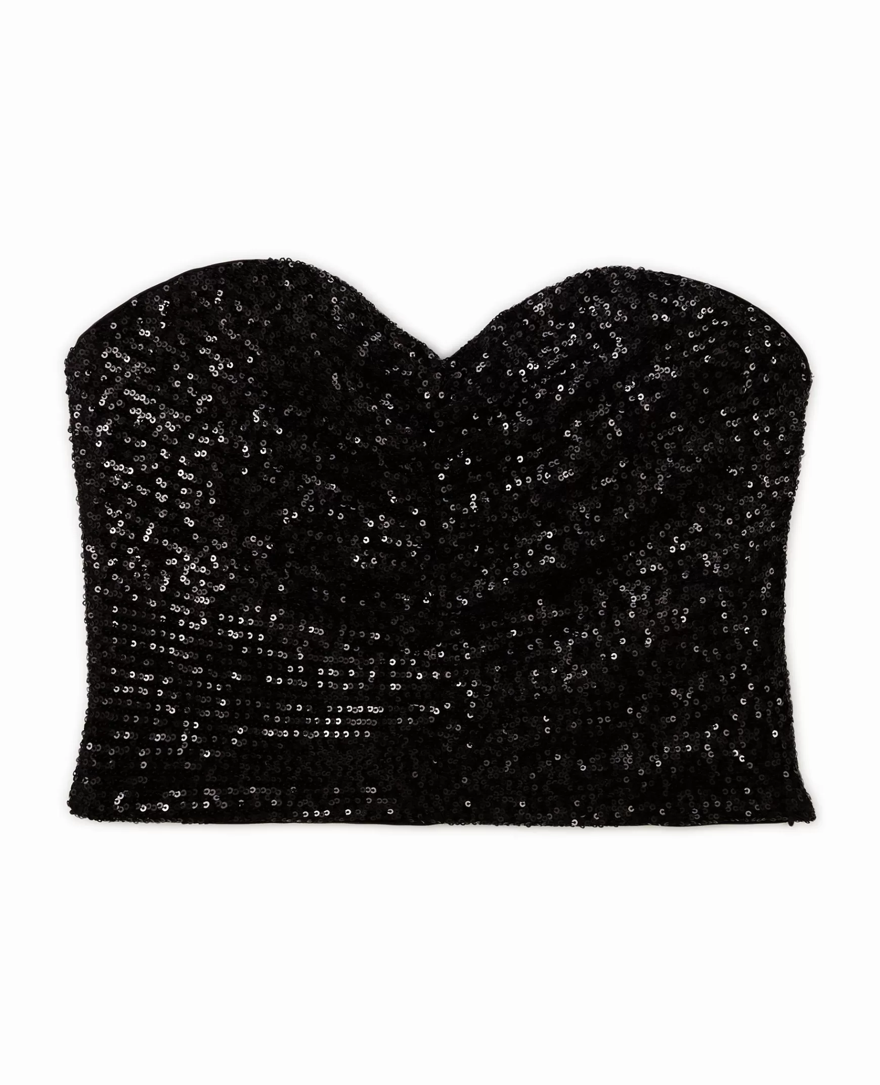 Pimkie Bustier bandeau avec fronces et sequins - Noir Cheap