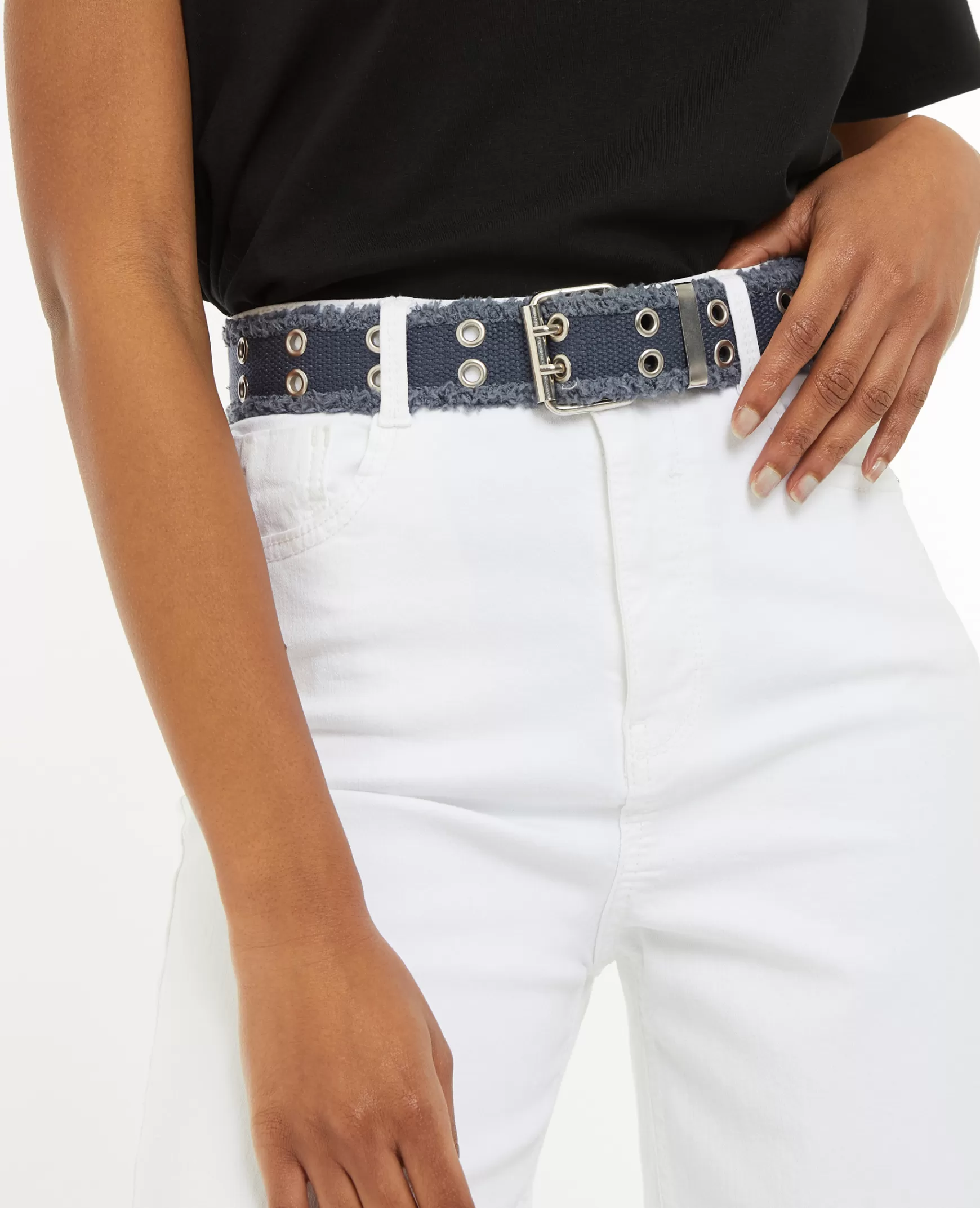 Pimkie Ceinture effet jean avec œillets - Bleu clair Bleuclair Outlet