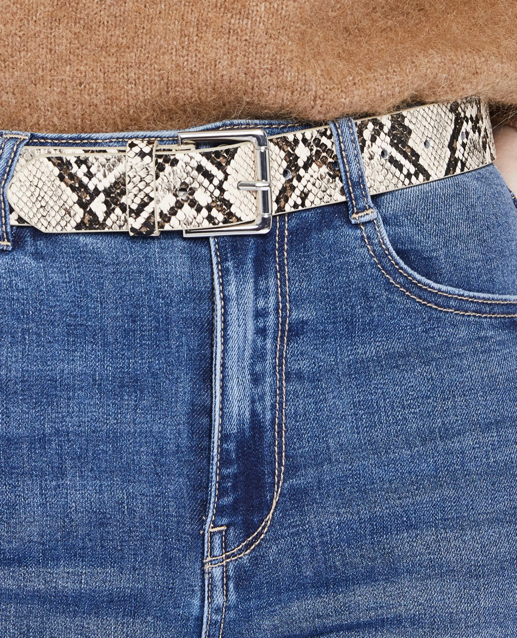 Pimkie Ceinture effet python - Blanc Shop