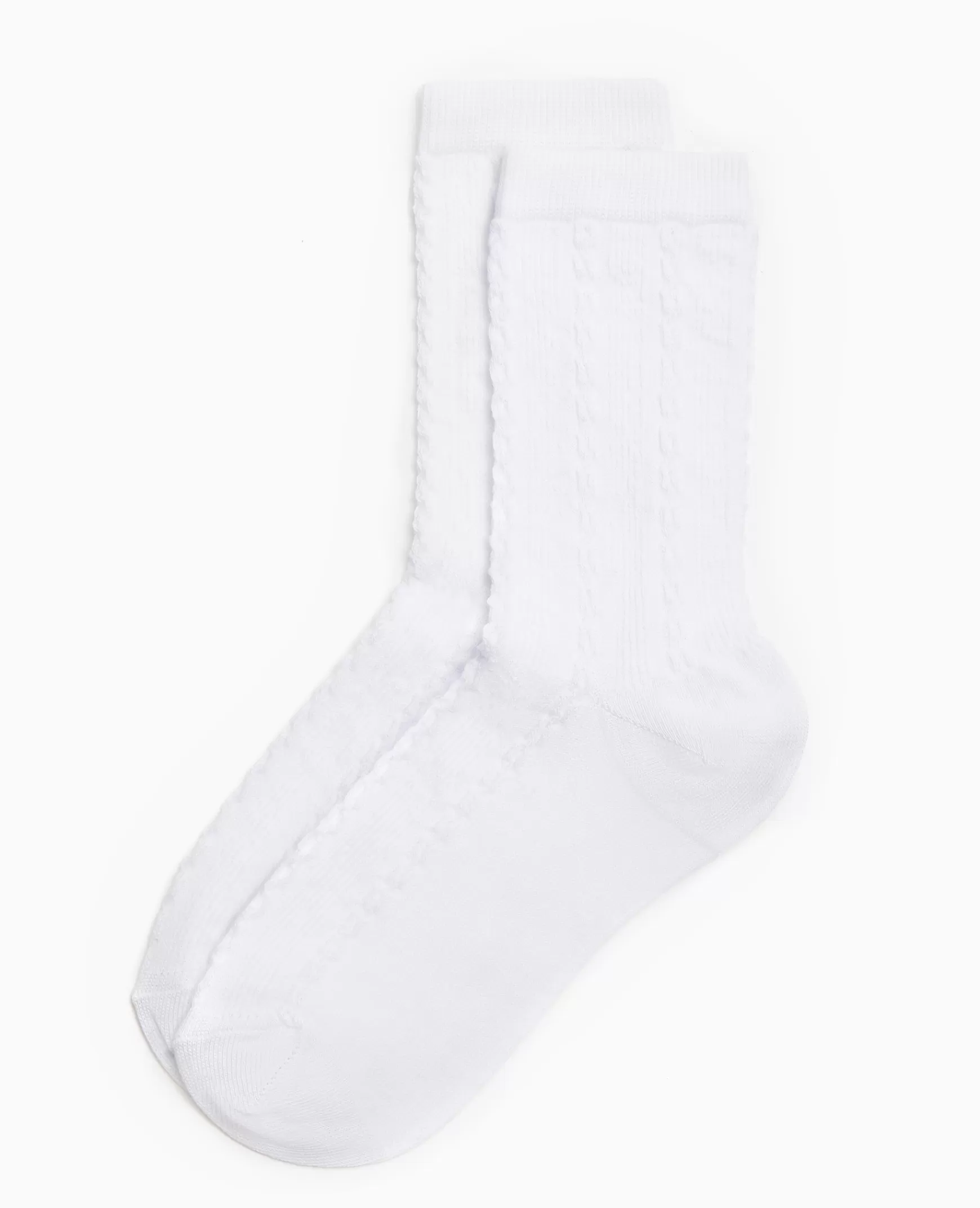 Pimkie Chaussettes en maille fantaisie - Blanc Outlet