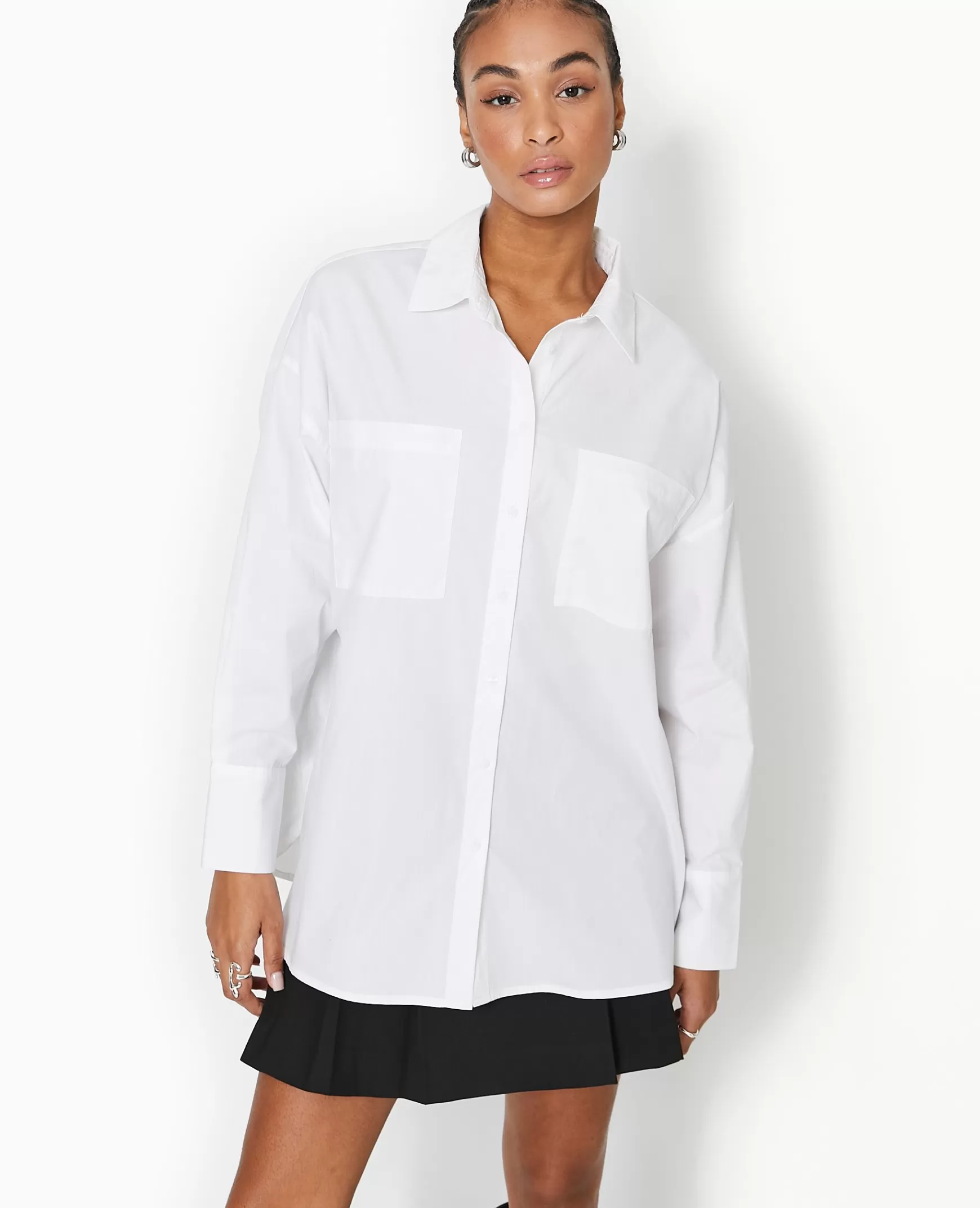 Pimkie Chemise oversize unie - Blanc Hot