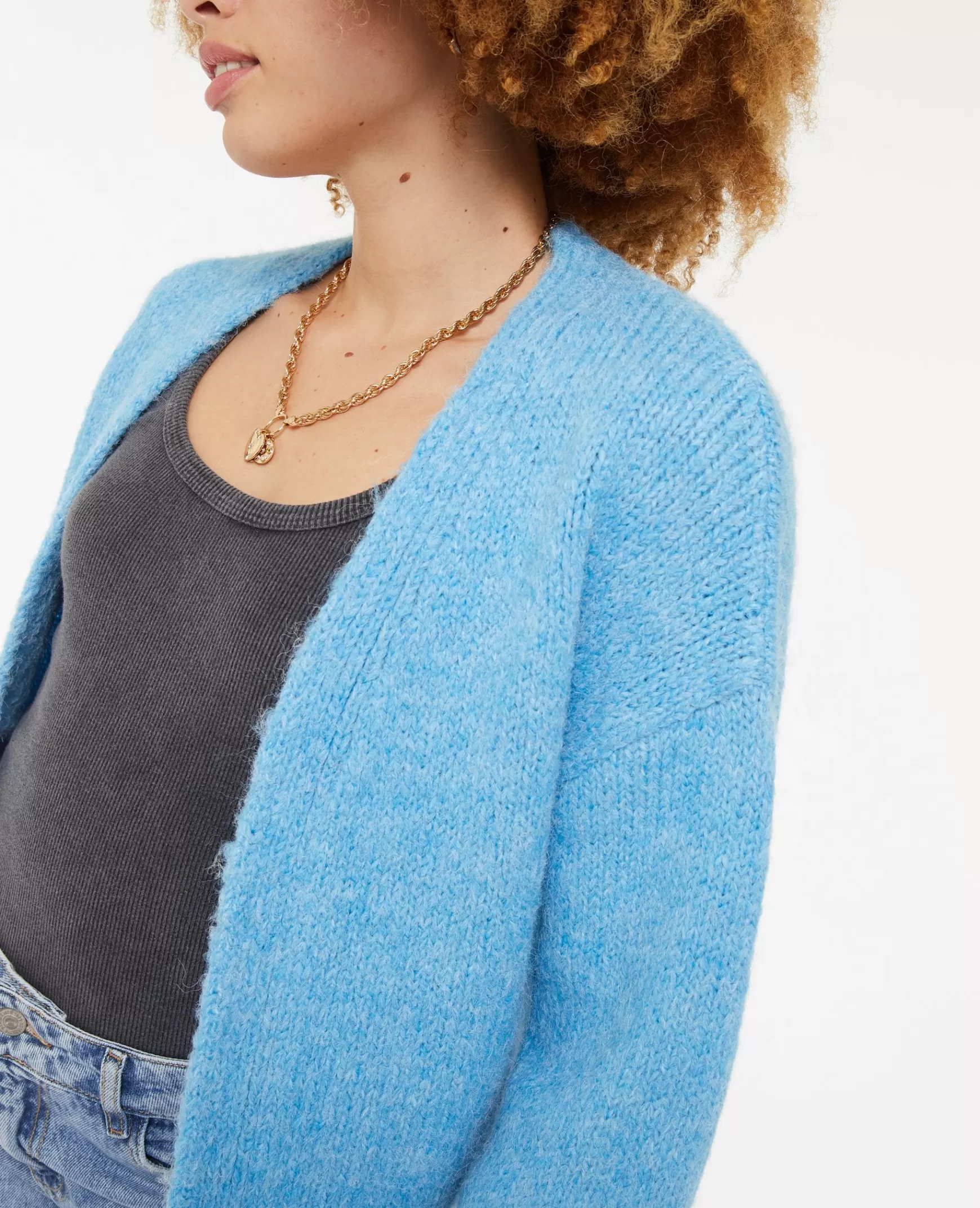 Pimkie Gilet en maille sans boutons - Bleu clair Bleuclair Hot