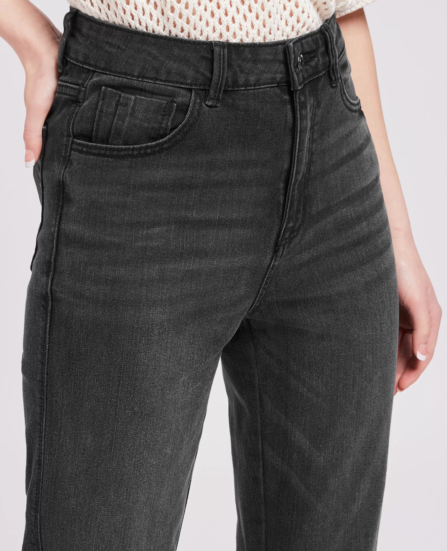 Pimkie Jean droit stretch - Noir Best Sale