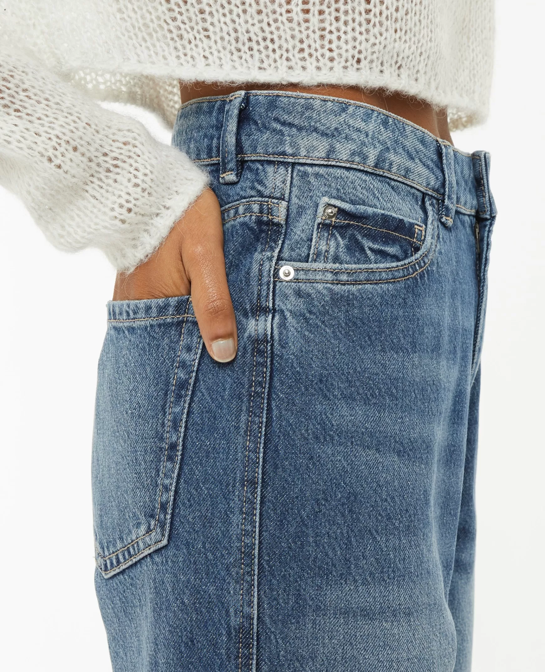 Pimkie Jean droit taille haute - Bleu Store