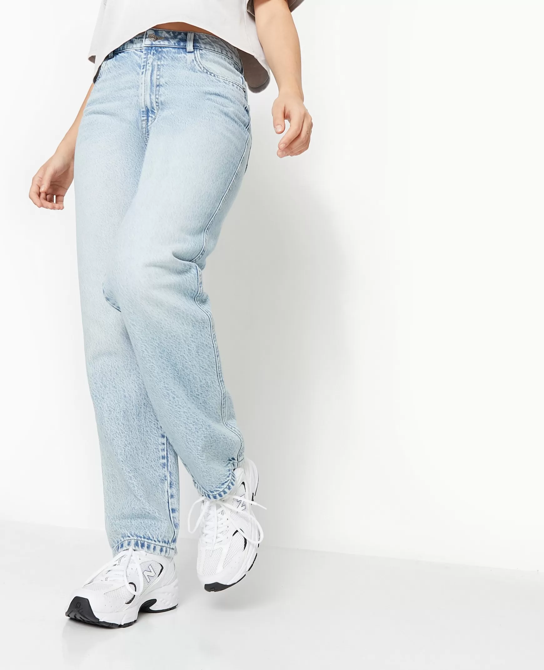 Pimkie Jean droit taille haute - Bleu clair Bleuclair Cheap