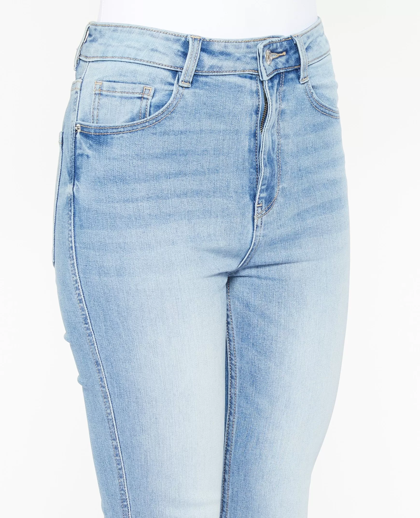 Pimkie Jean flare taille haute - Bleu Discount