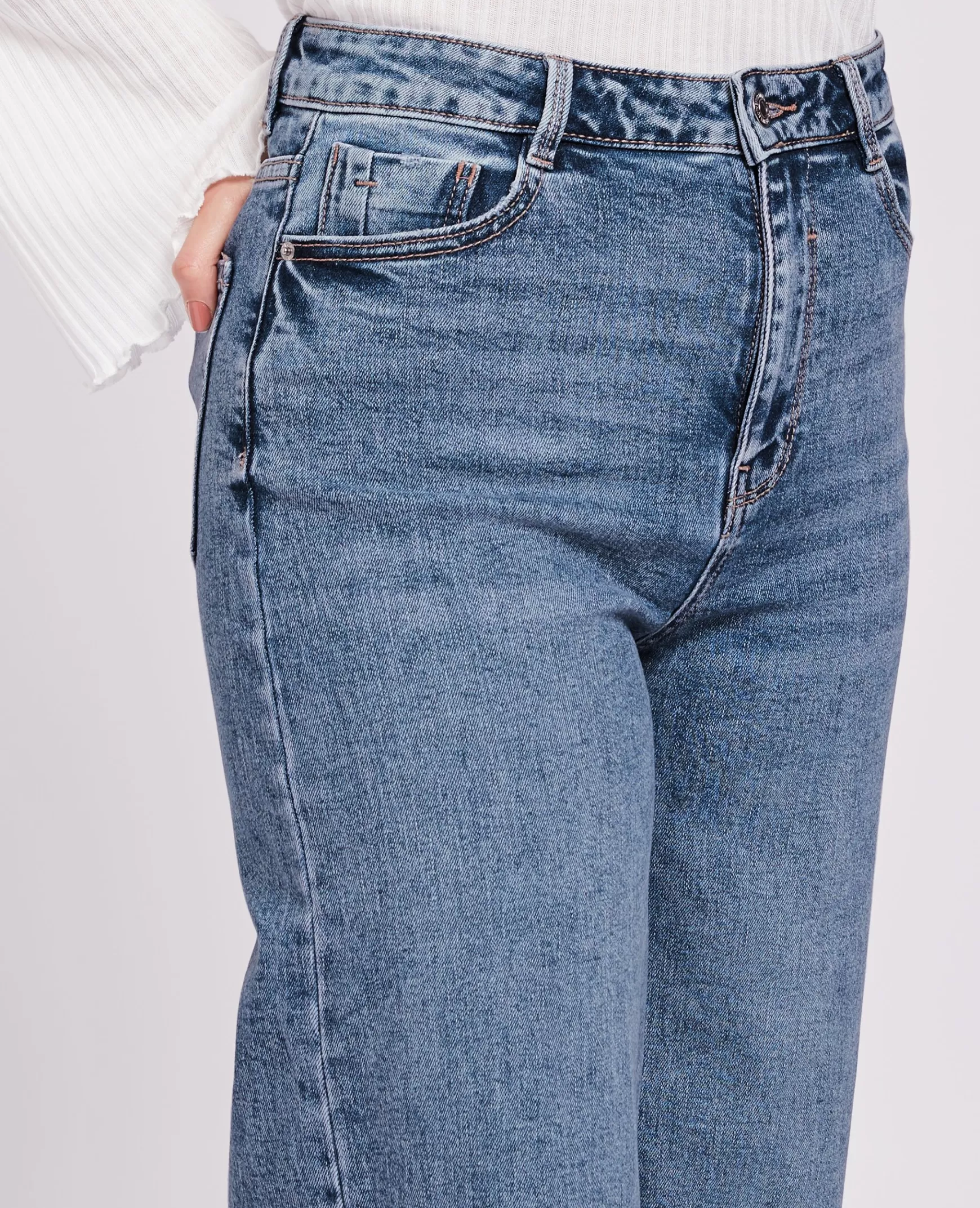 Pimkie Jean large effet dlav - Bleu Cheap