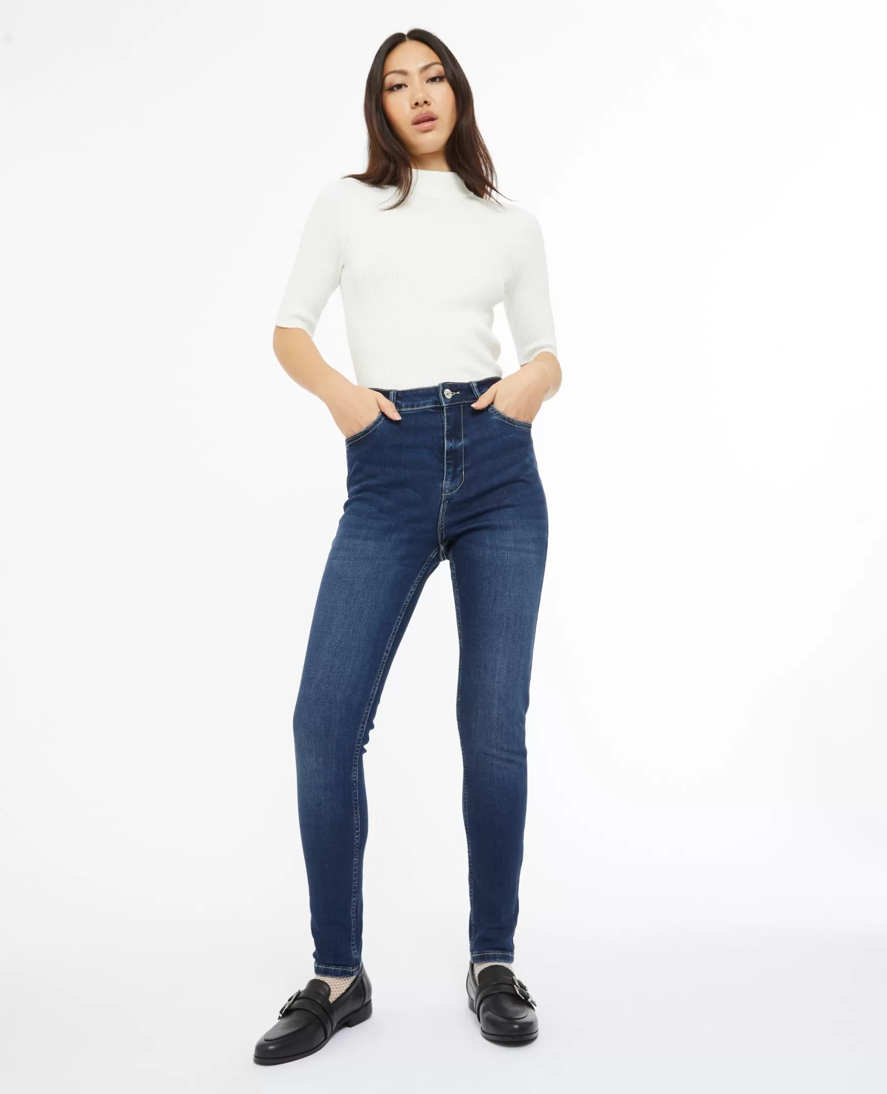 Pimkie Jean skinny push up taille regular - Bleu Outlet