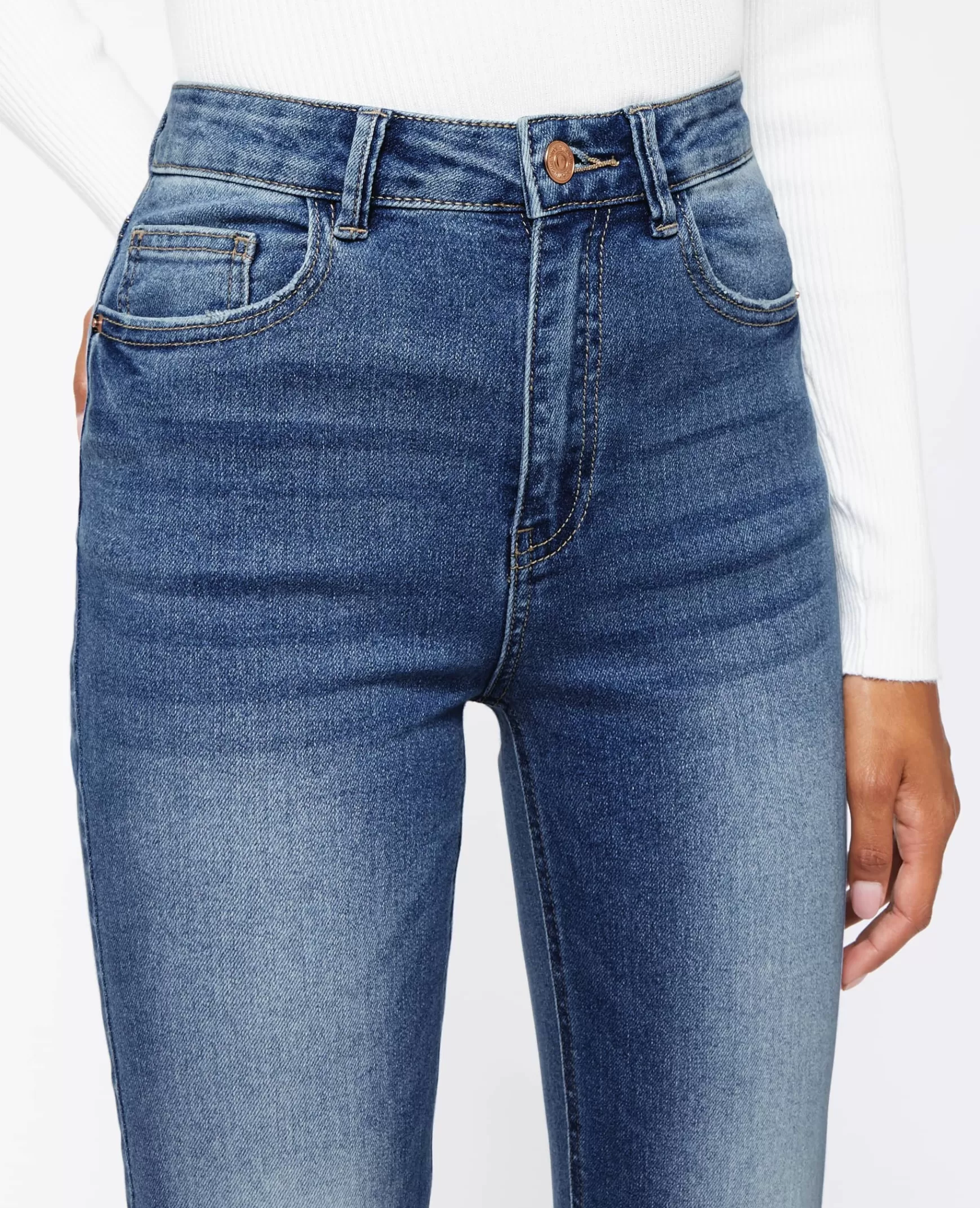 Pimkie Jean skinny taille haute - Bleu Best