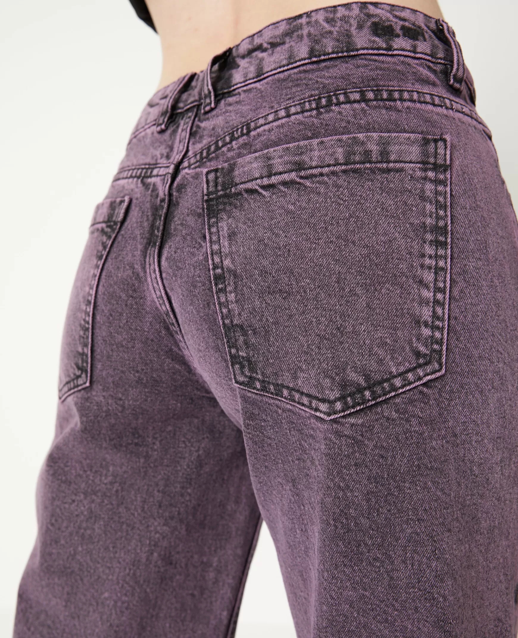 Pimkie Jean wide taille basse effet dirty - Violet Flash Sale