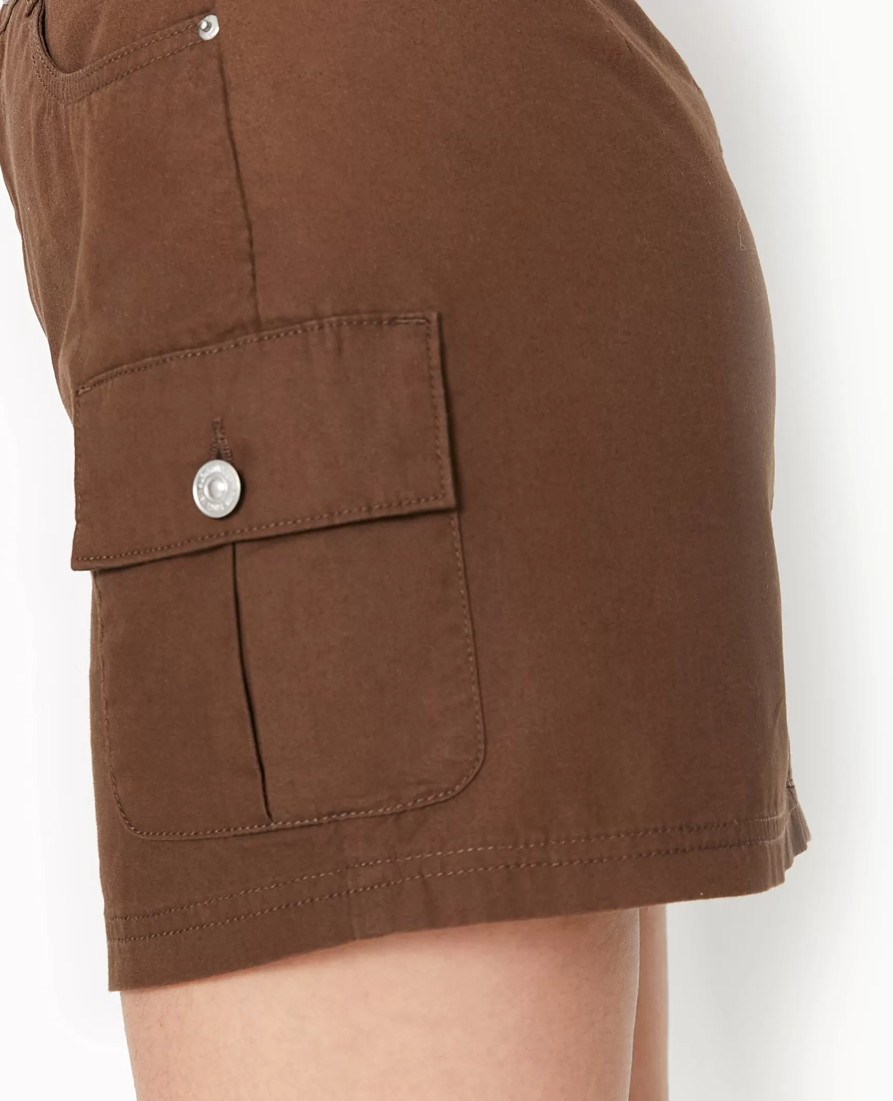 Pimkie Jupe courte avec poches plaques - Marron Store