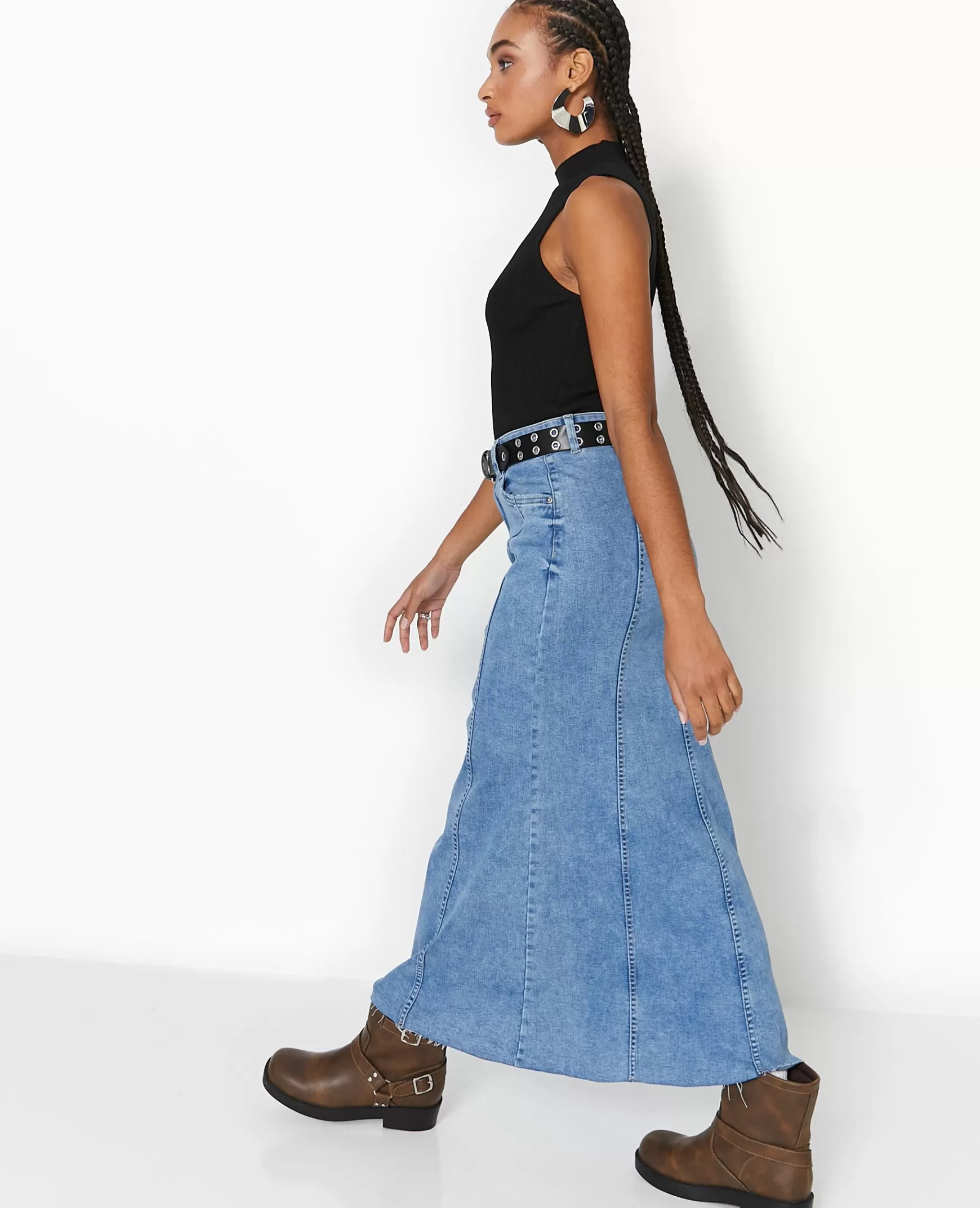 Pimkie Jupe longue en jean - Bleu New