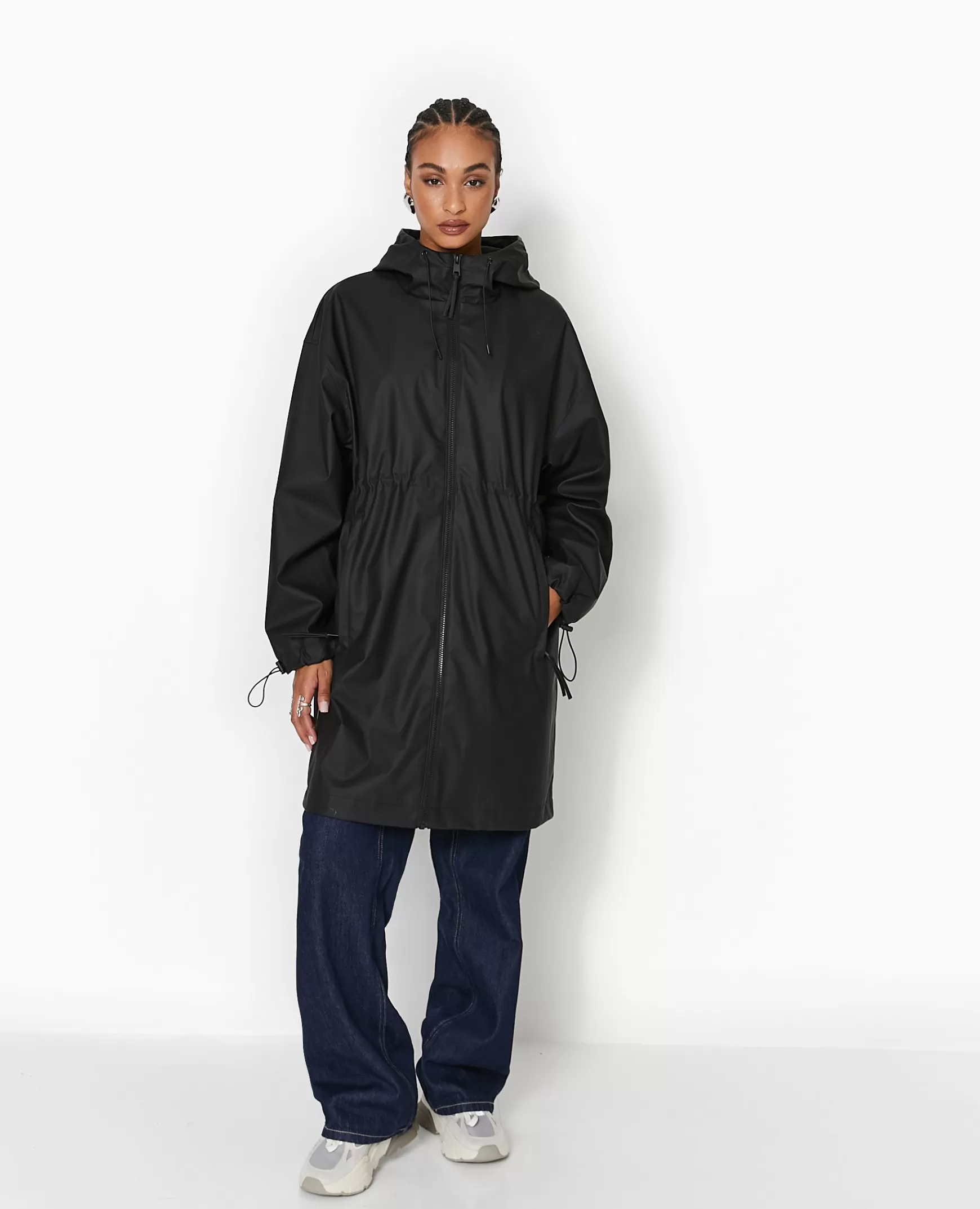 Pimkie Manteau de pluie avec capuche - Noir Cheap