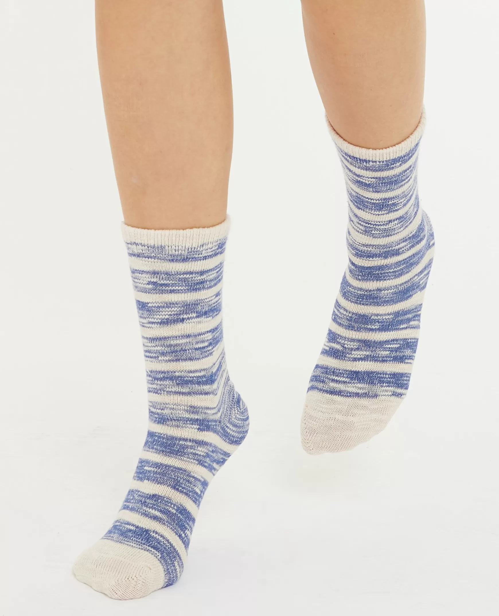 Pimkie Paire de chaussettes bicolores effet ray - Bleu fonc Bleufonc Discount