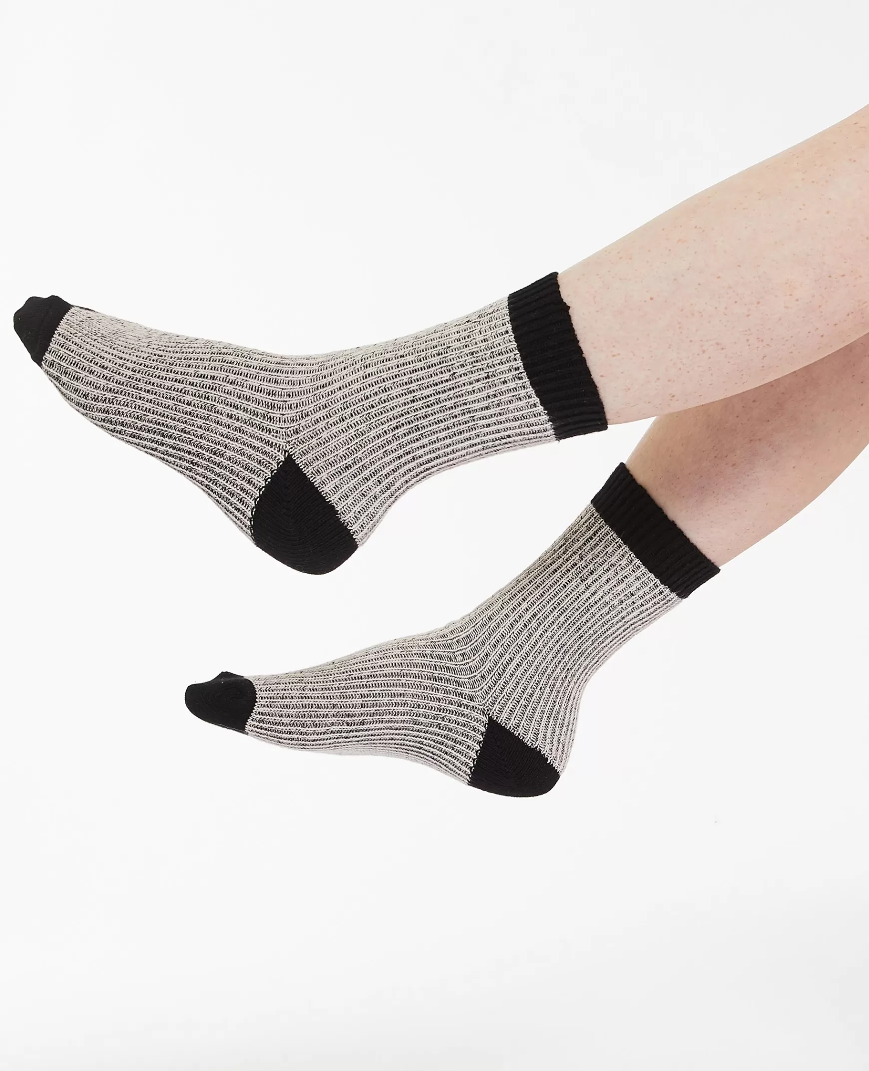 Pimkie Paire de chaussettes en maille mlange - Noir Best