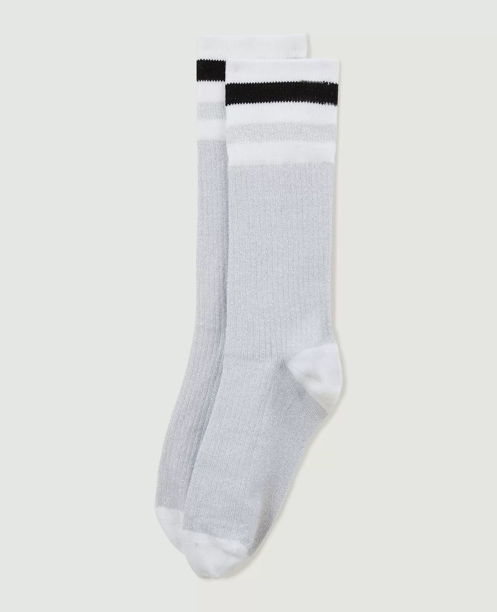 Pimkie Paire de chaussettes hautes avec lurex - Gris clair Grisclair Best