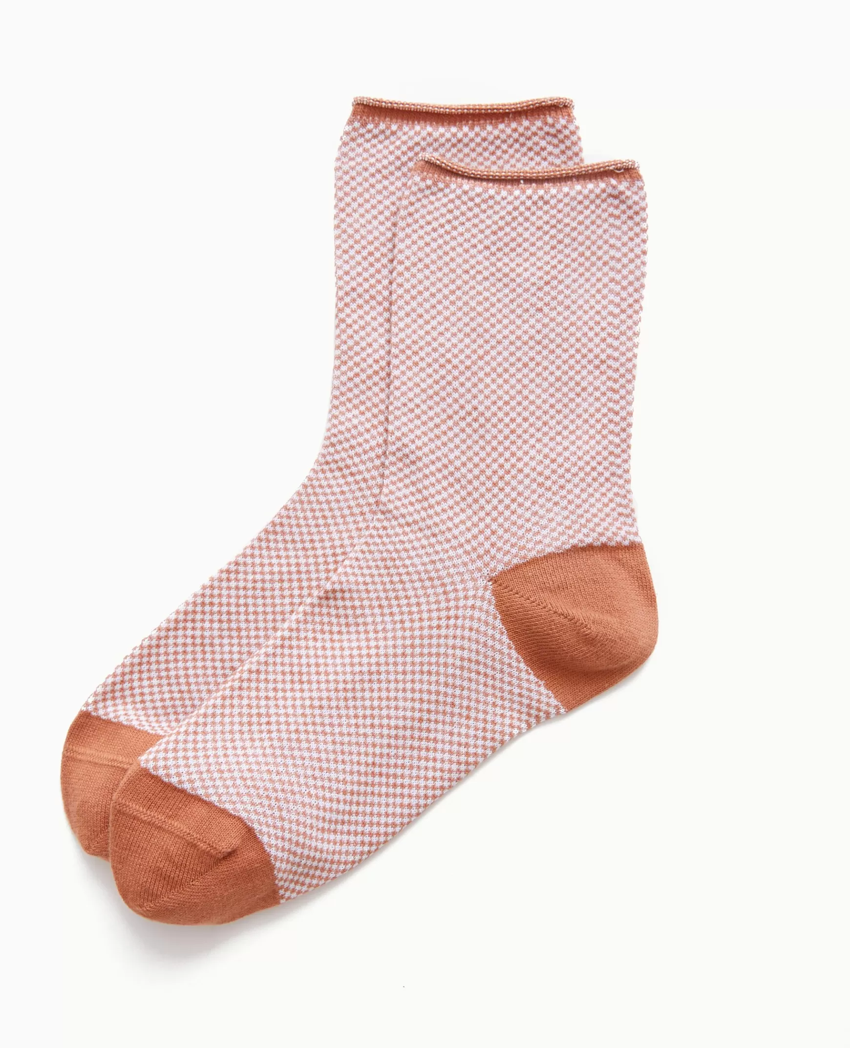 Pimkie Paire de chaussettes mini-damiers - Marron Best Sale