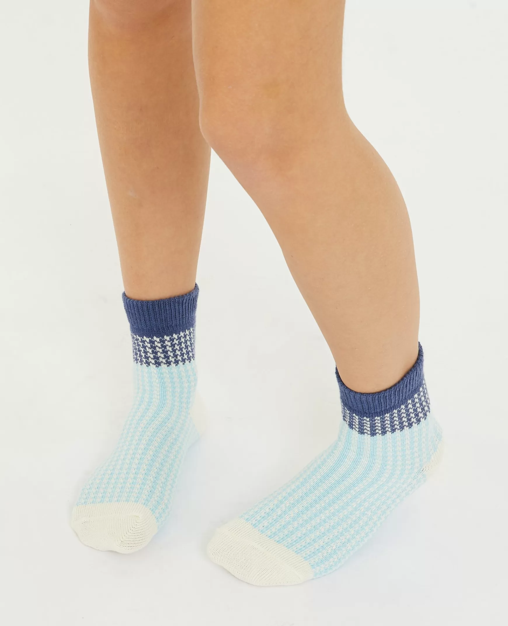 Pimkie Paire de chaussettes motif pied-de-poule - Bleu turquoise Bleuturquoise Cheap