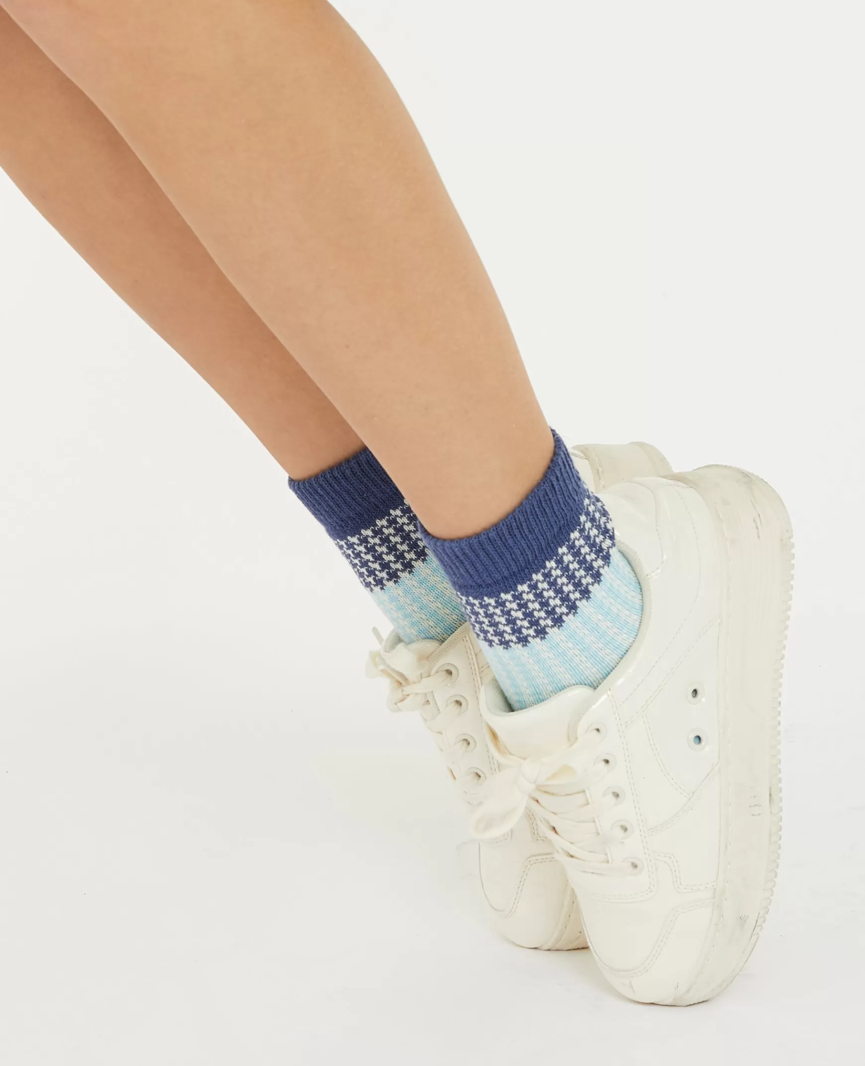 Pimkie Paire de chaussettes motif pied-de-poule - Bleu turquoise Bleuturquoise Cheap