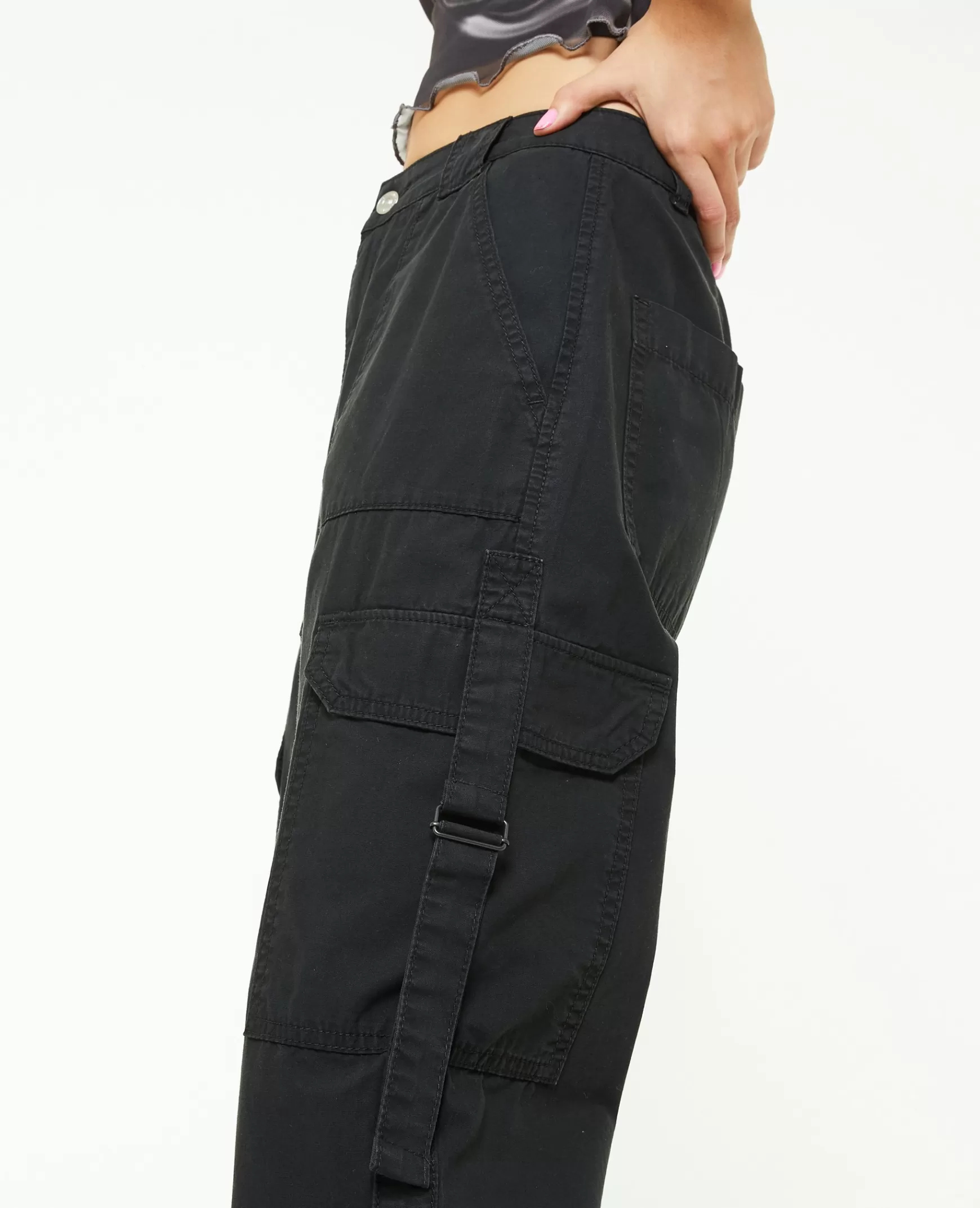 Pimkie Pantalon cargo avec sangles - Noir Store