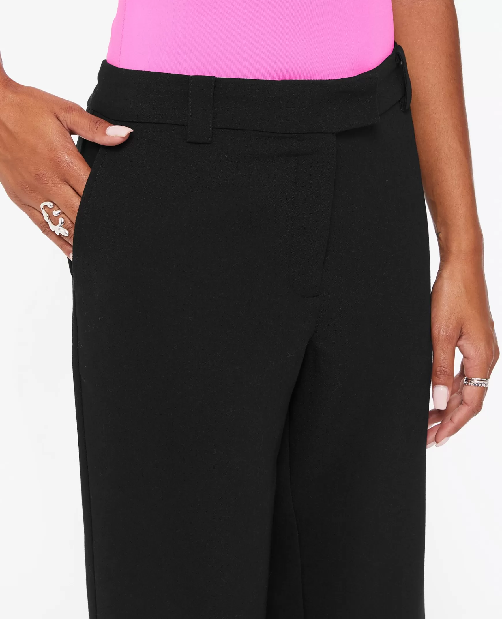 Pimkie Pantalon city flare taille basse - Noir Online