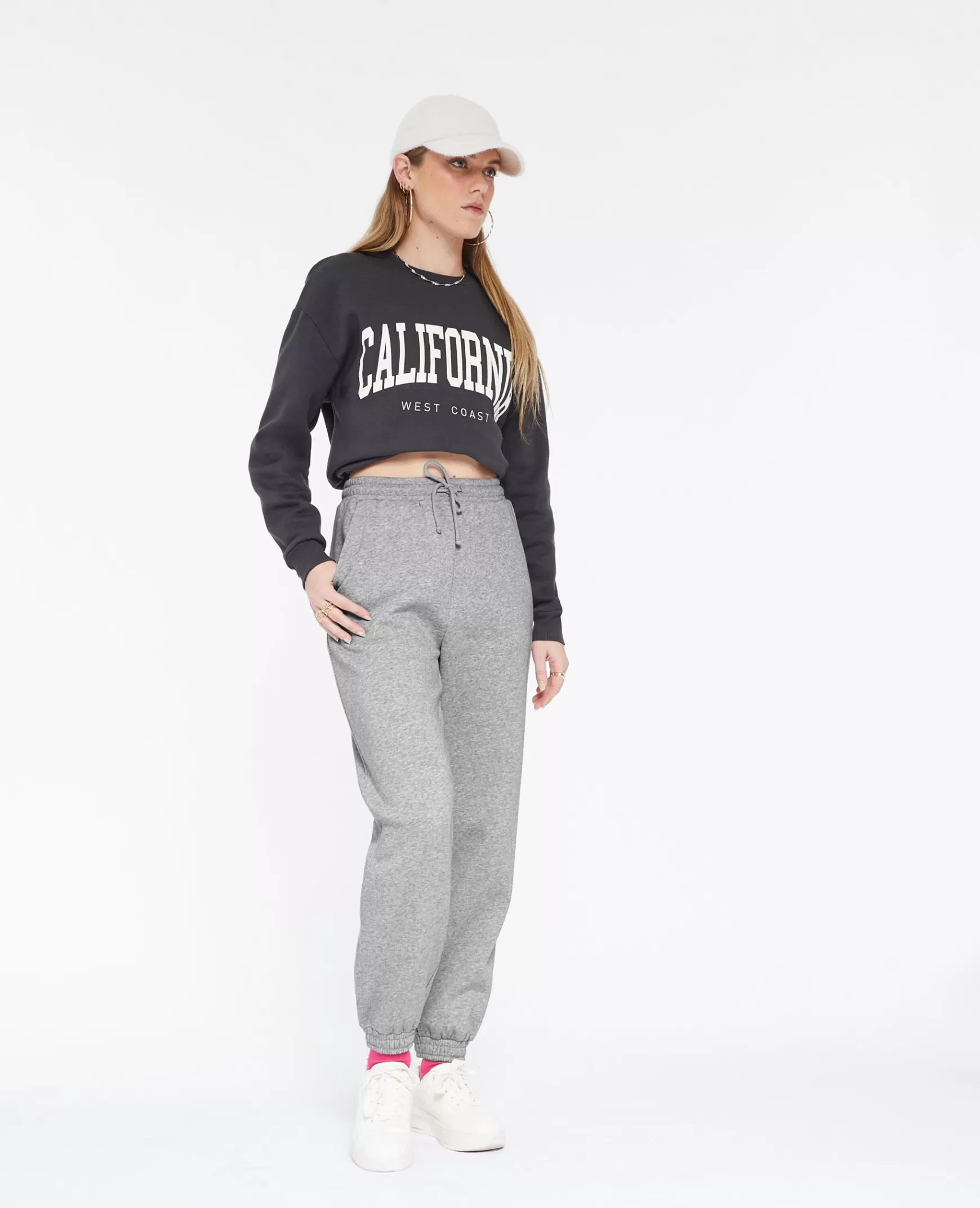 Pimkie Pantalon de jogging en molleton - Gris chin Grischin Discount