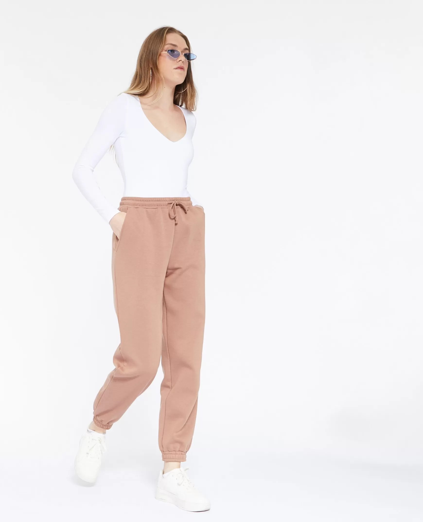 Pimkie Pantalon de jogging en molleton - Taupe Flash Sale