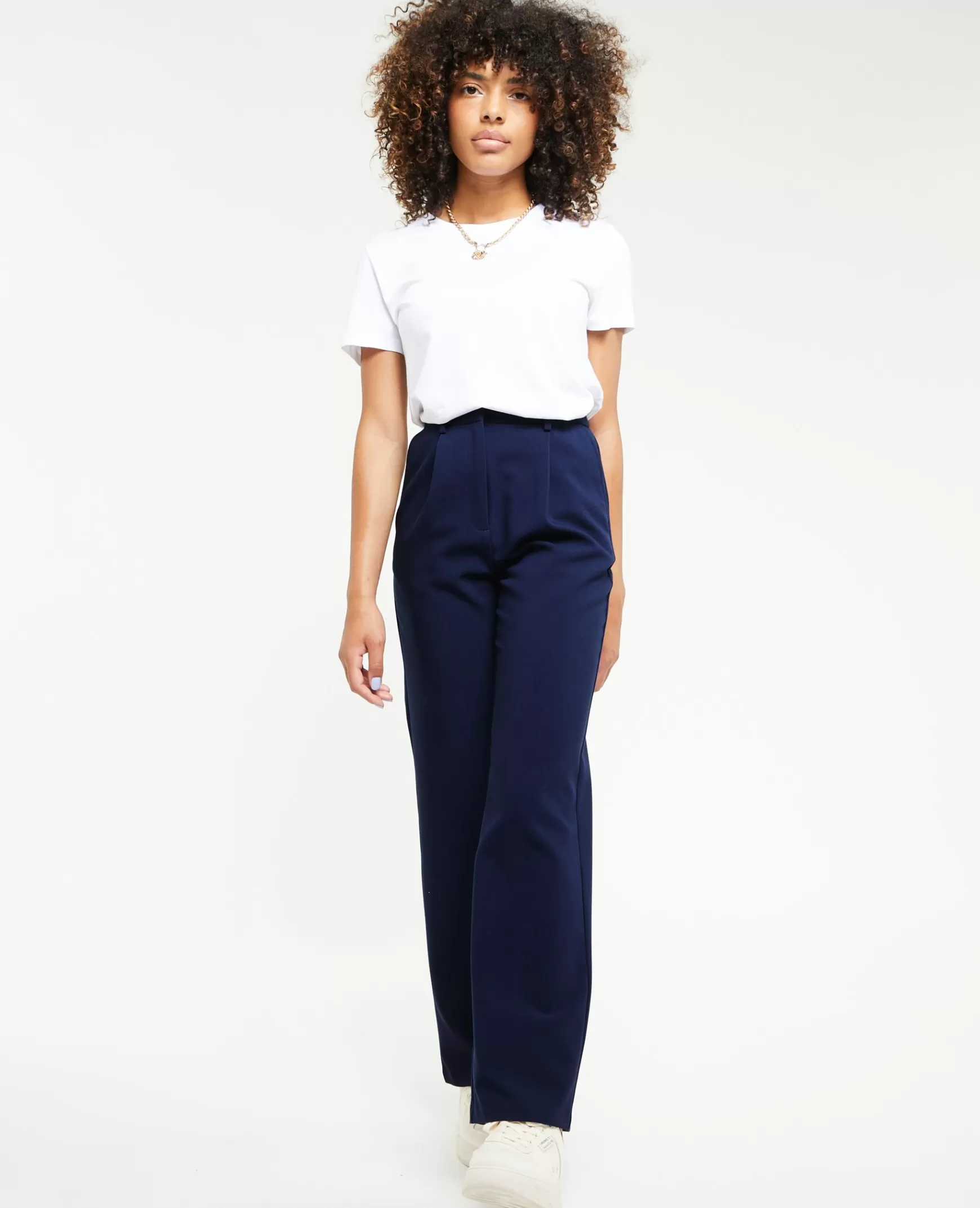 Pimkie Pantalon droit city - Bleu marine Bleumarine Best Sale