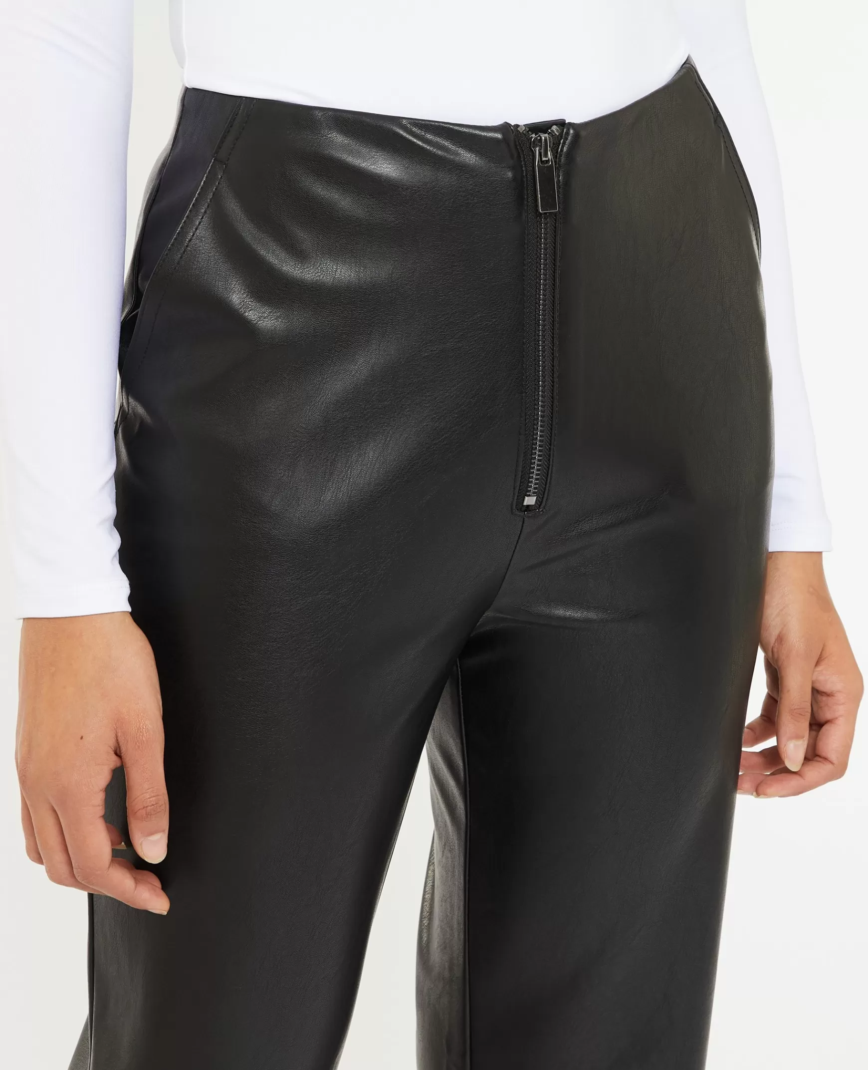 Pimkie Pantalon droit en simili - Noir Outlet