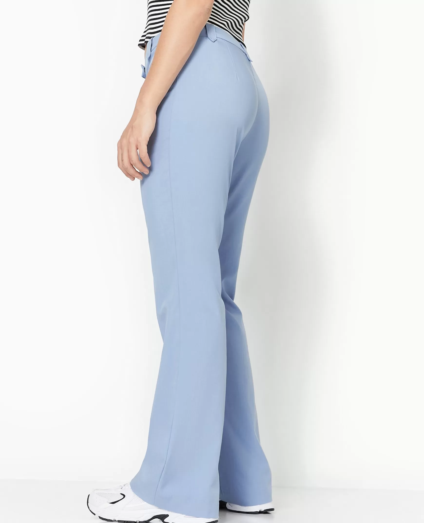 Pimkie Pantalon flare taille basse - Bleu Flash Sale