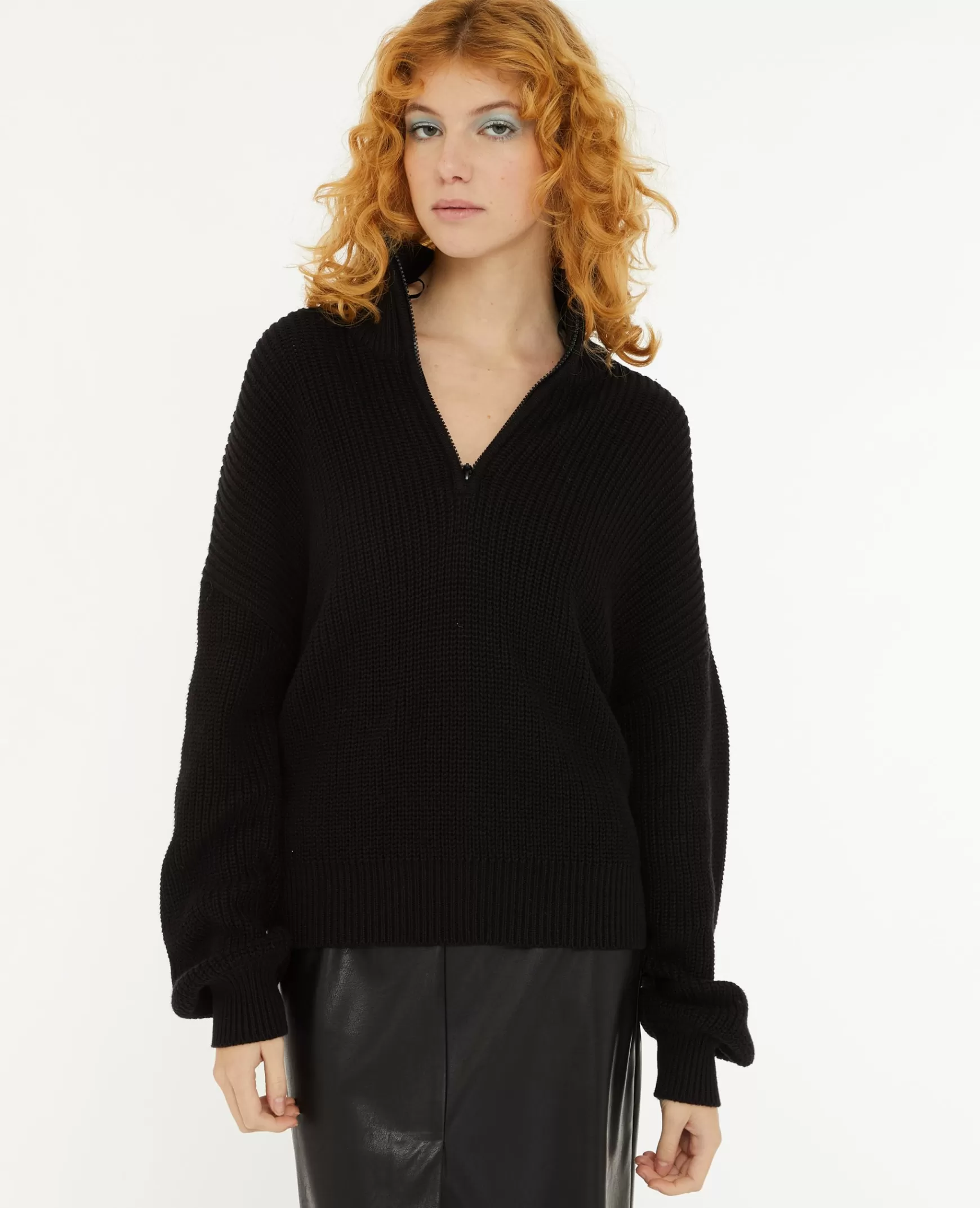 Pimkie Pull col camionneur - Noir Outlet