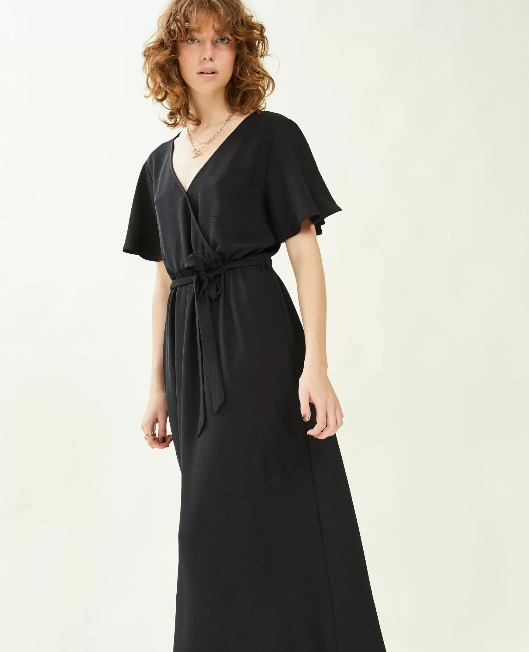 Pimkie Robe longue encolure croise - Noir Cheap