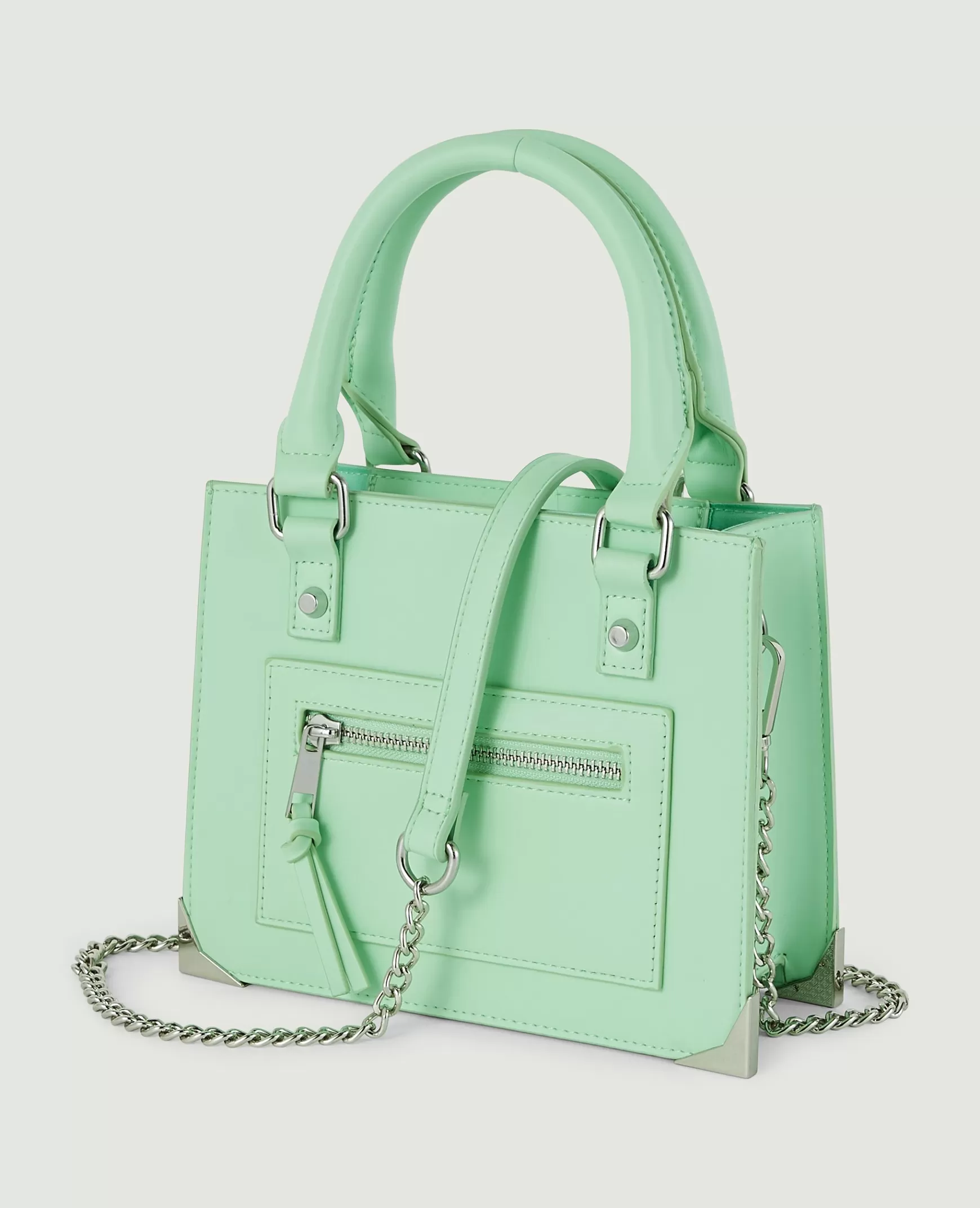 Pimkie Sac boxy avec chaîne - Vert anis Vertanis New