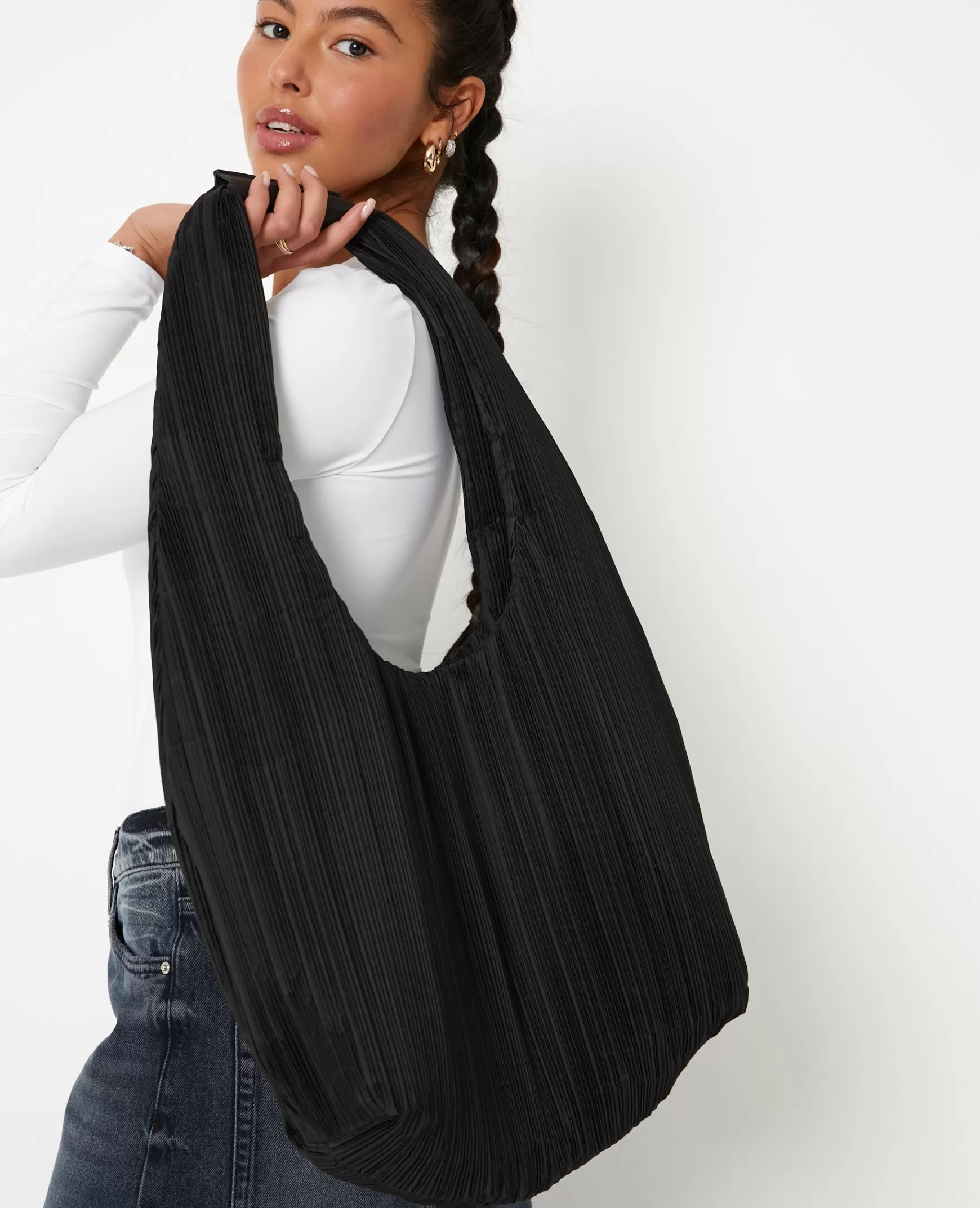 Pimkie Sac en tissu pliss port paule - Noir Store