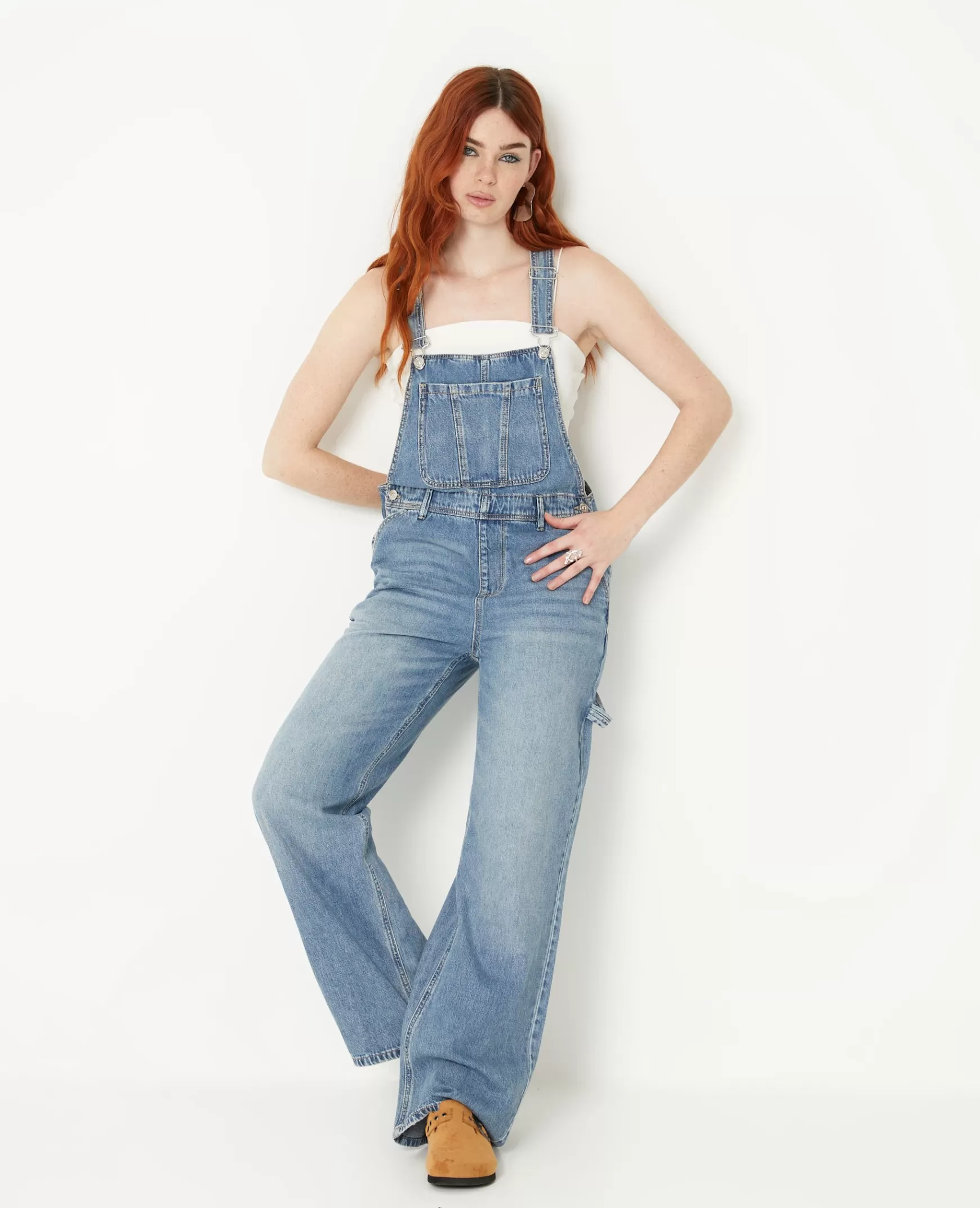 Pimkie Salopette baggy en jean - Bleu Cheap