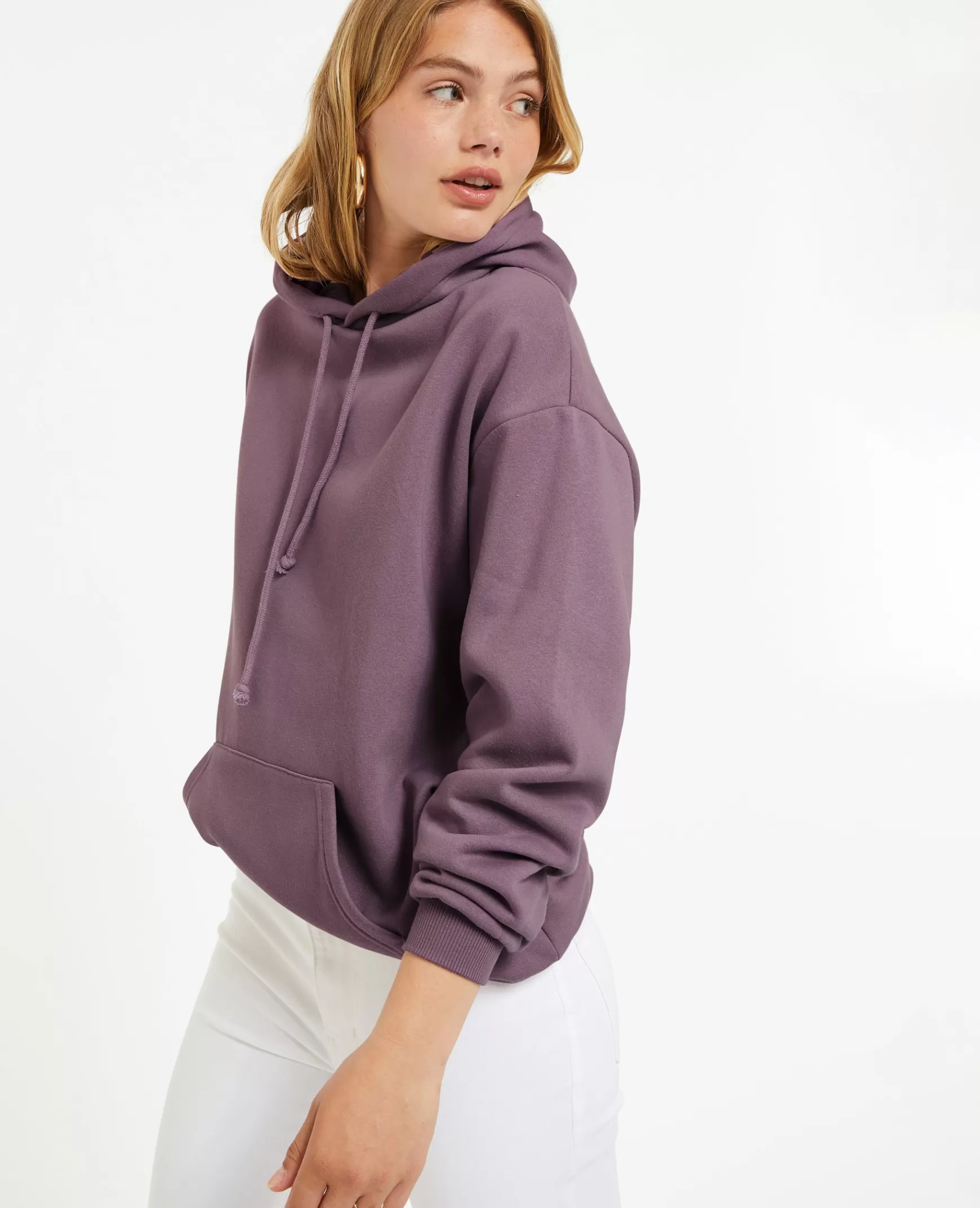 Pimkie Sweat capuche oversize - Lilas Best Sale