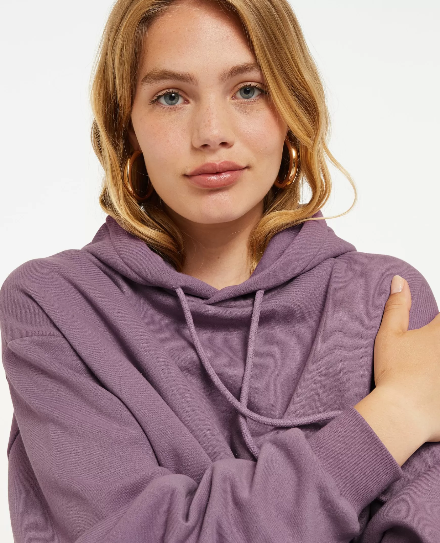 Pimkie Sweat capuche oversize - Lilas Best Sale