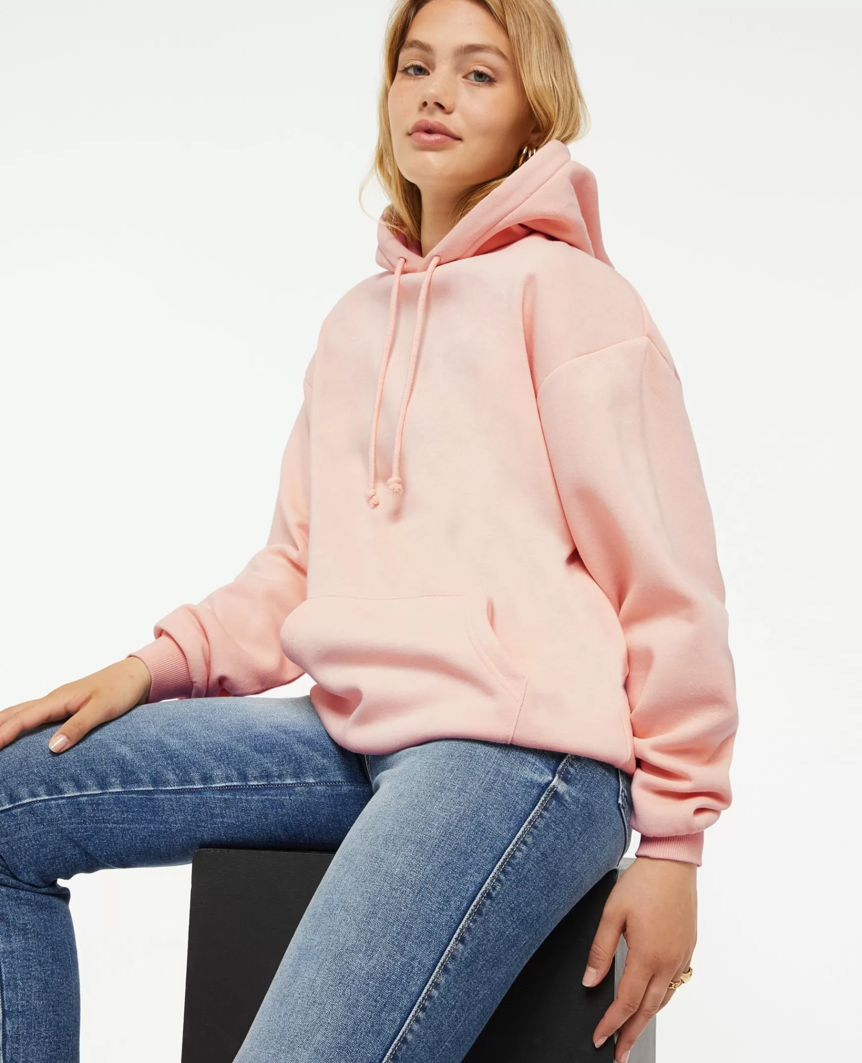 Pimkie Sweat capuche oversize - Rose clair Roseclair Sale