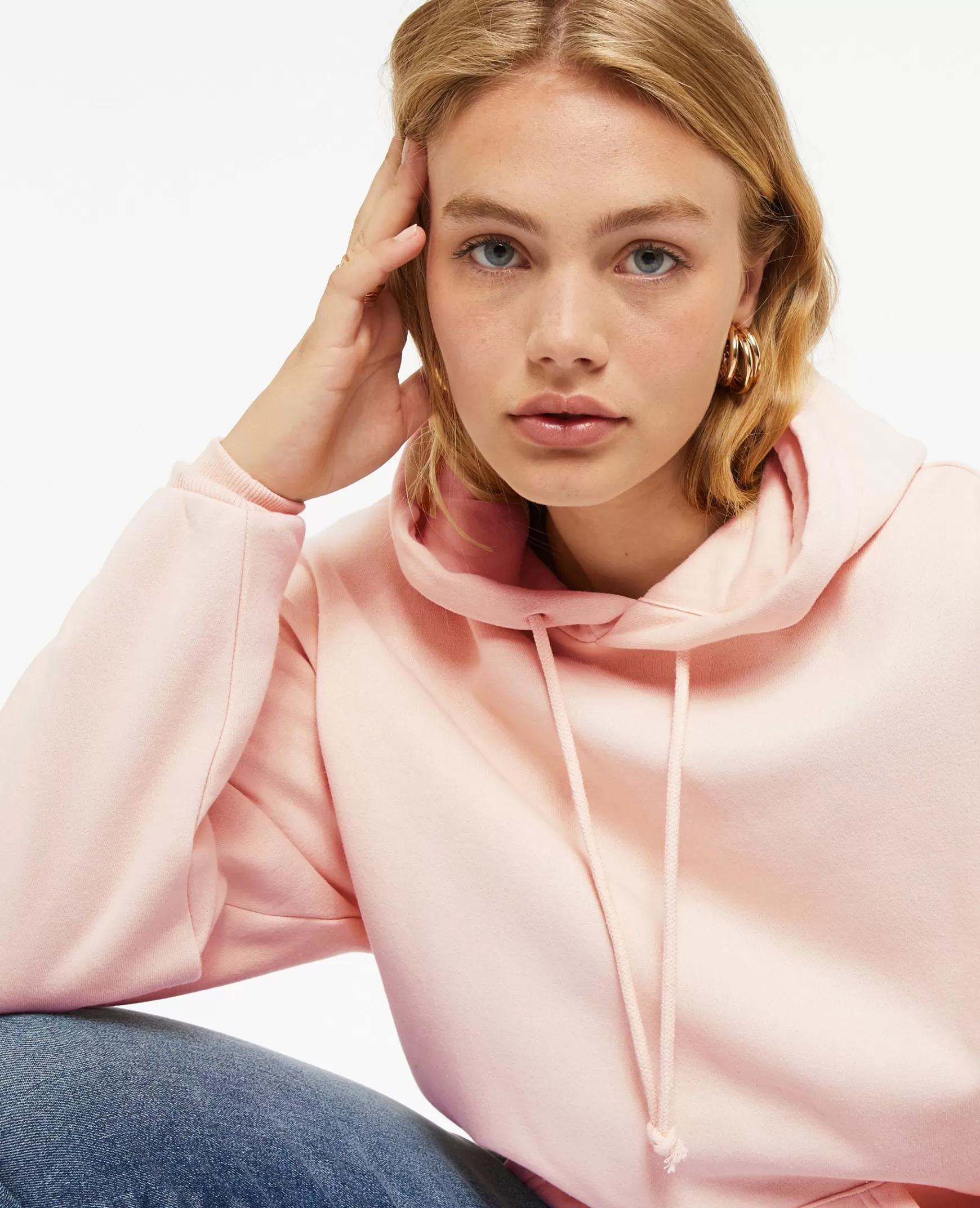 Pimkie Sweat capuche oversize - Rose clair Roseclair Sale