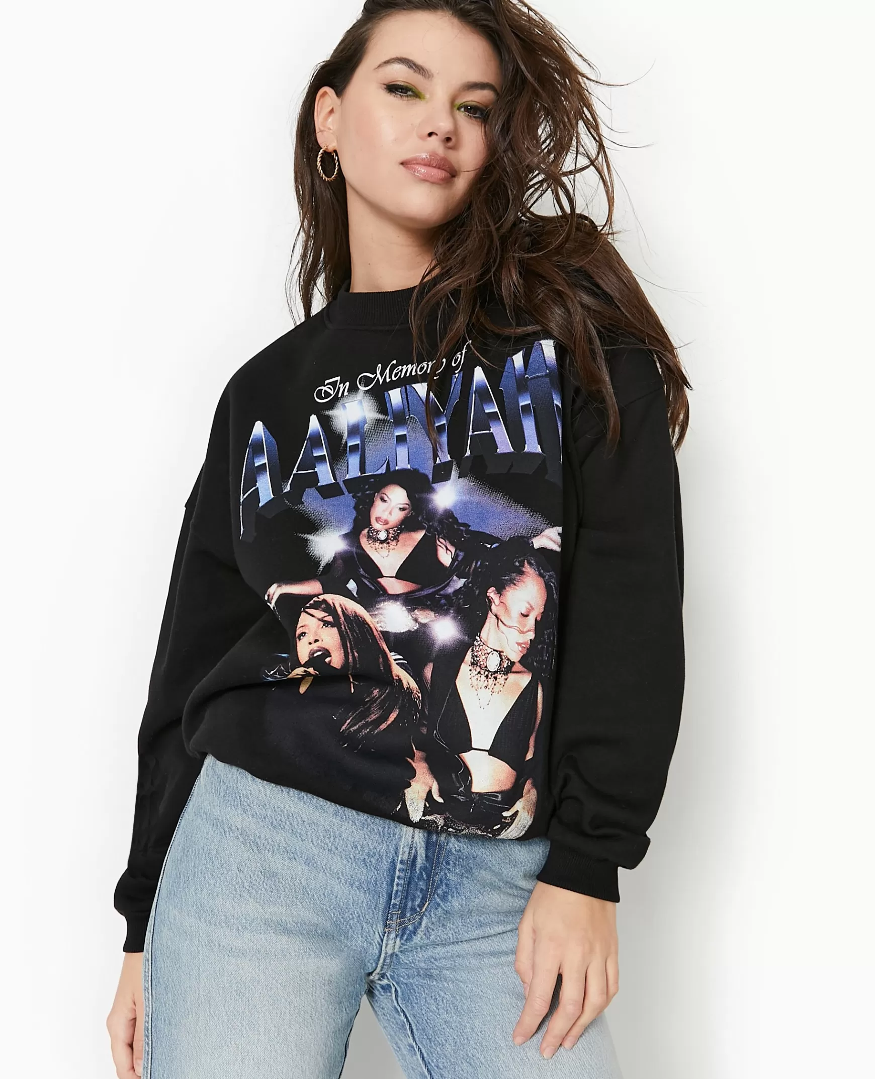 Pimkie Sweat col rond AALIYAH - Noir Shop