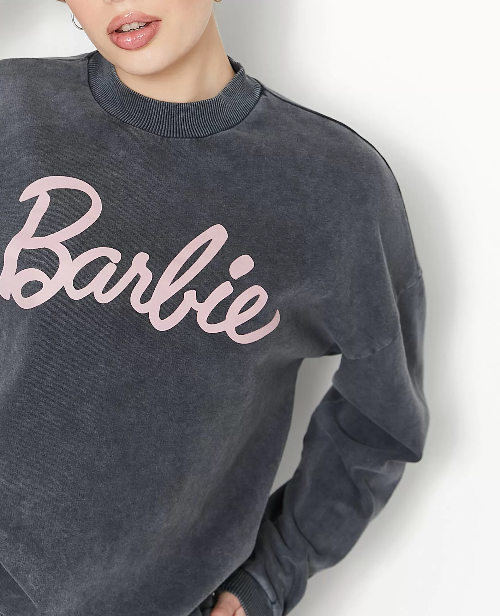 Pimkie Sweat effet dlav acid wash BARBIE - Gris fonc Grisfonc Flash Sale