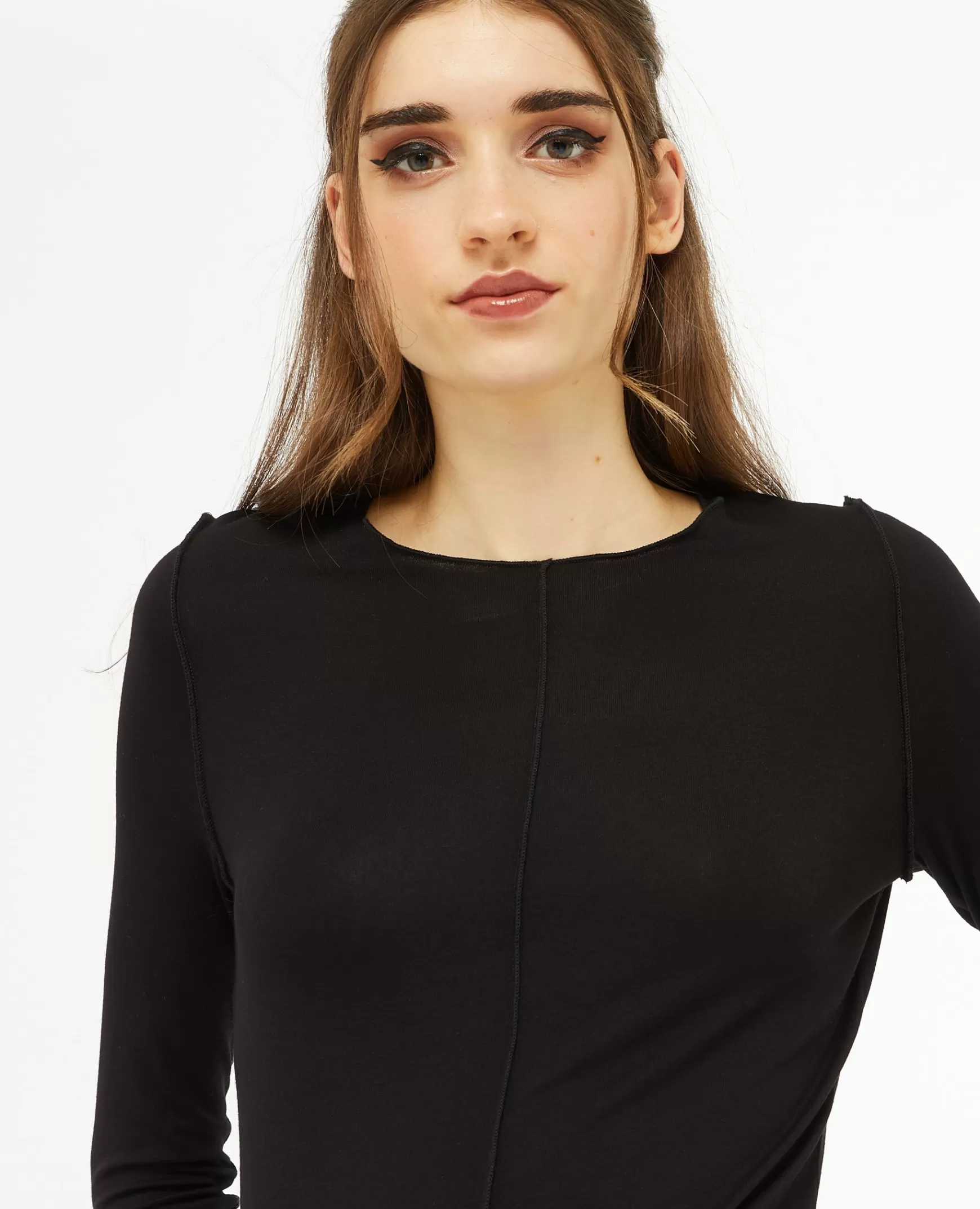 Pimkie Top manches longues avec coutures apparentes - Noir Best