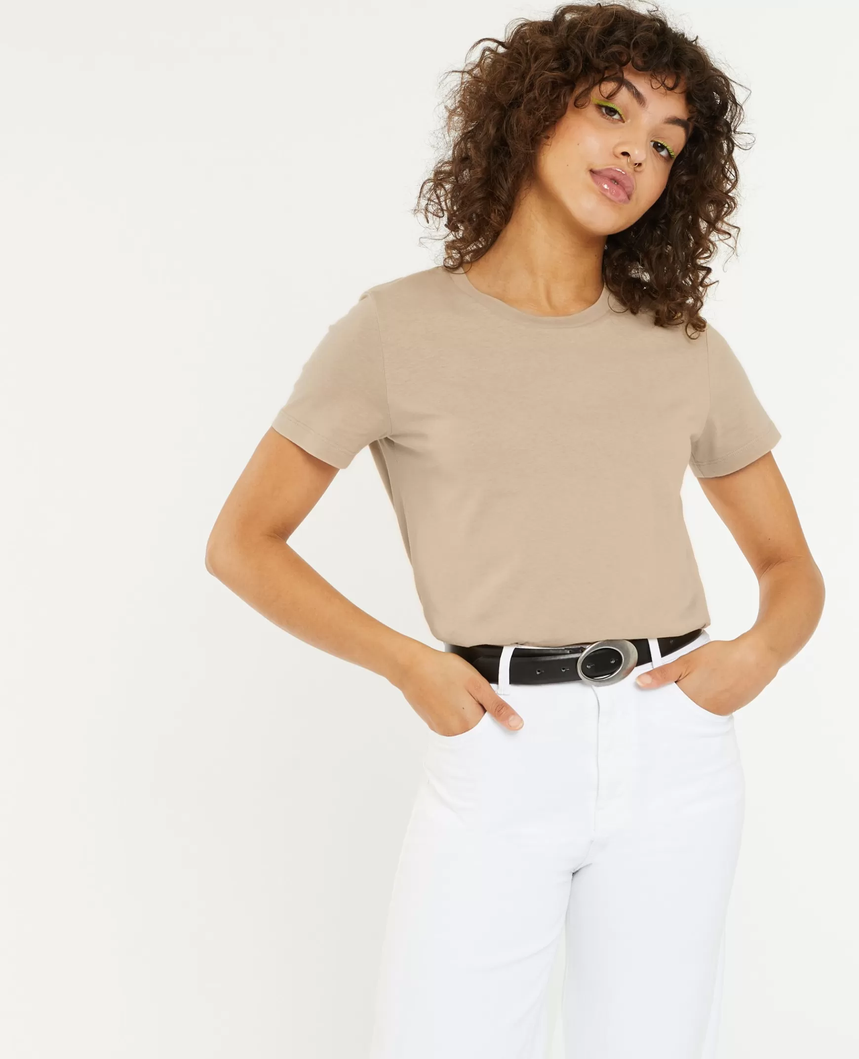 Pimkie T-shirt basique col rond - Beige New