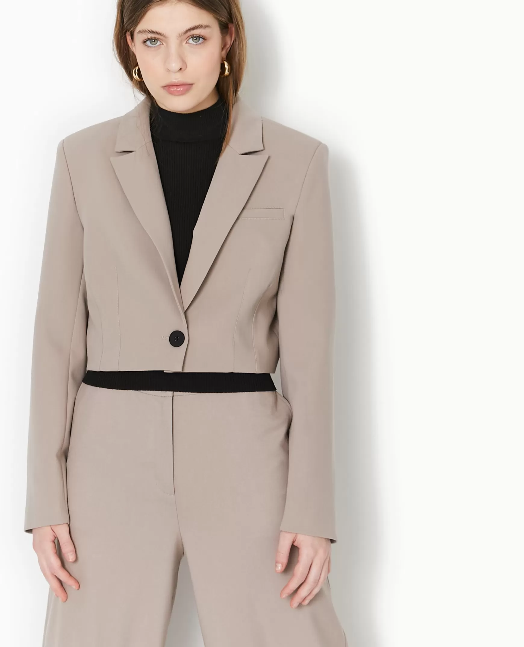 Pimkie Veste blazer courte avec pinces - Beige Sale