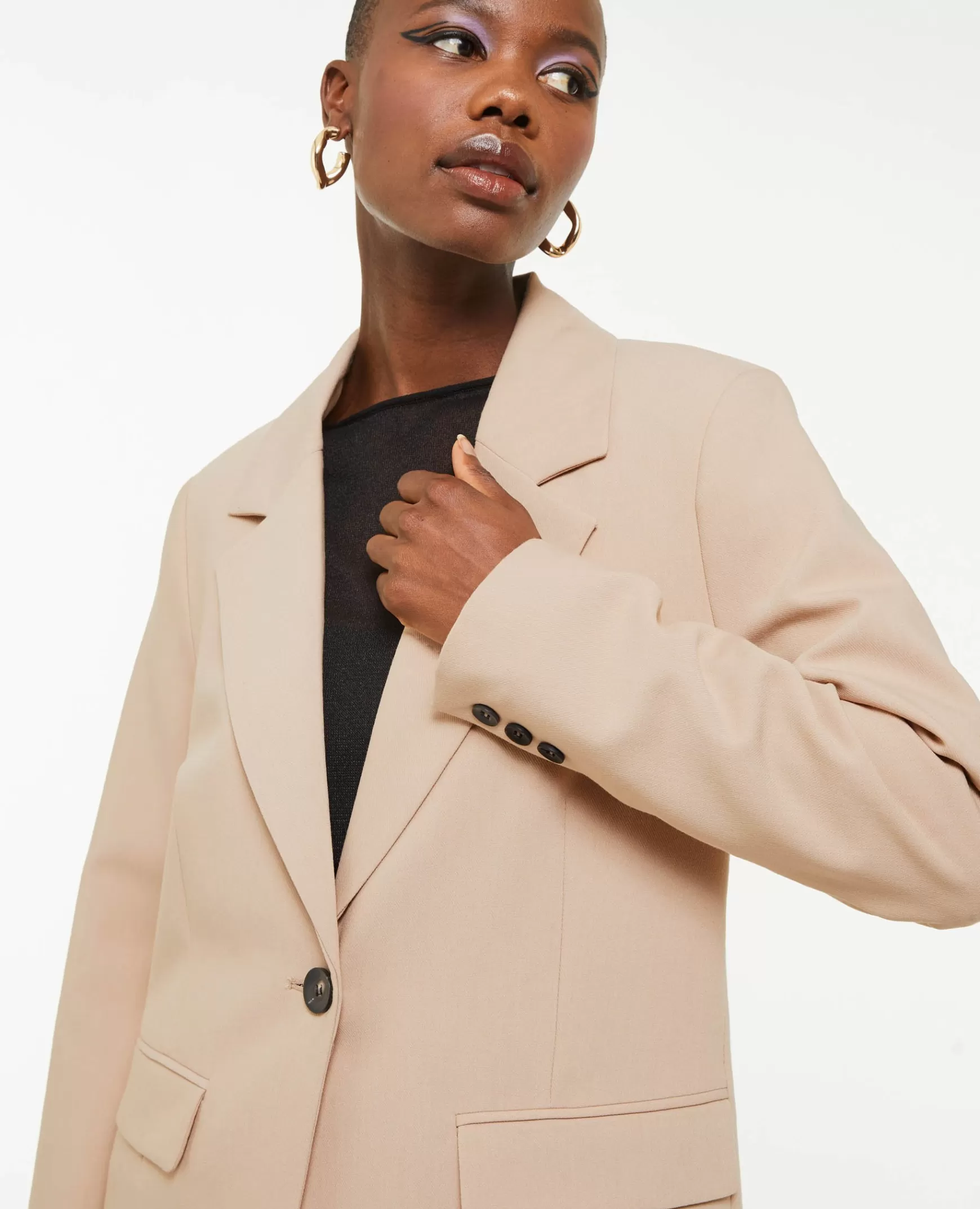 Pimkie Veste blazer droite - Beige Shop