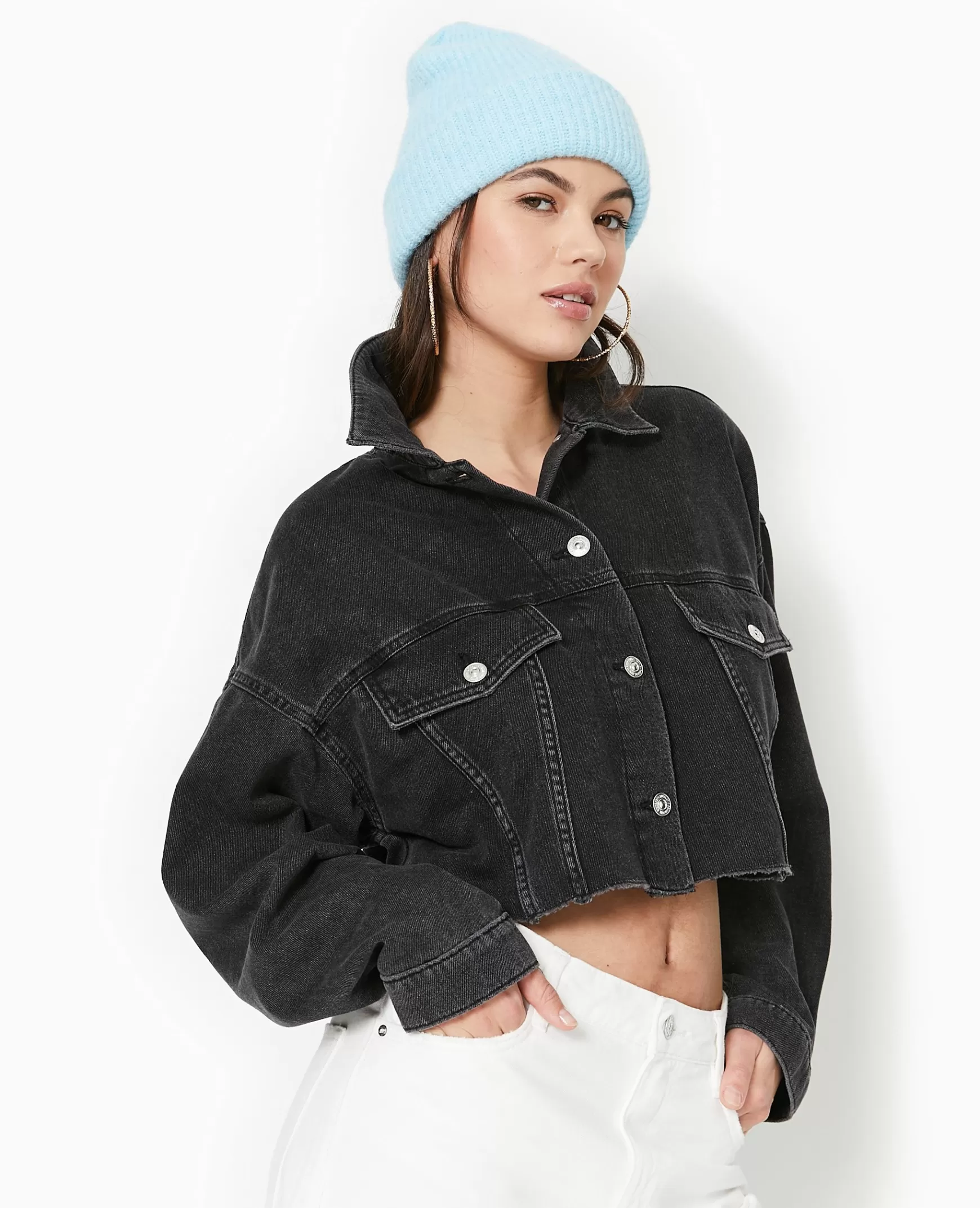 Pimkie Veste en jean cropped - Noir Cheap